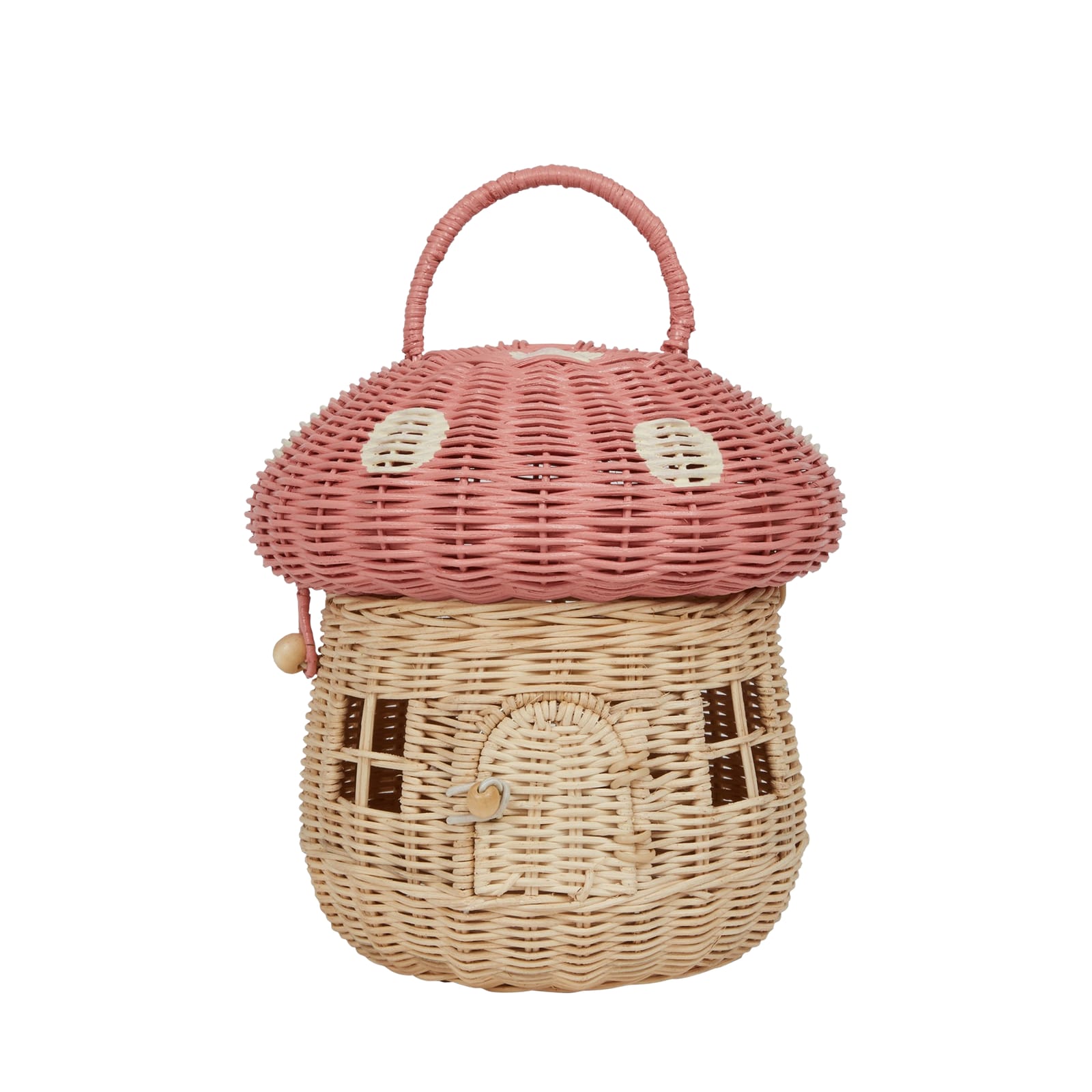 Rattan Mushroom Basket - Musk