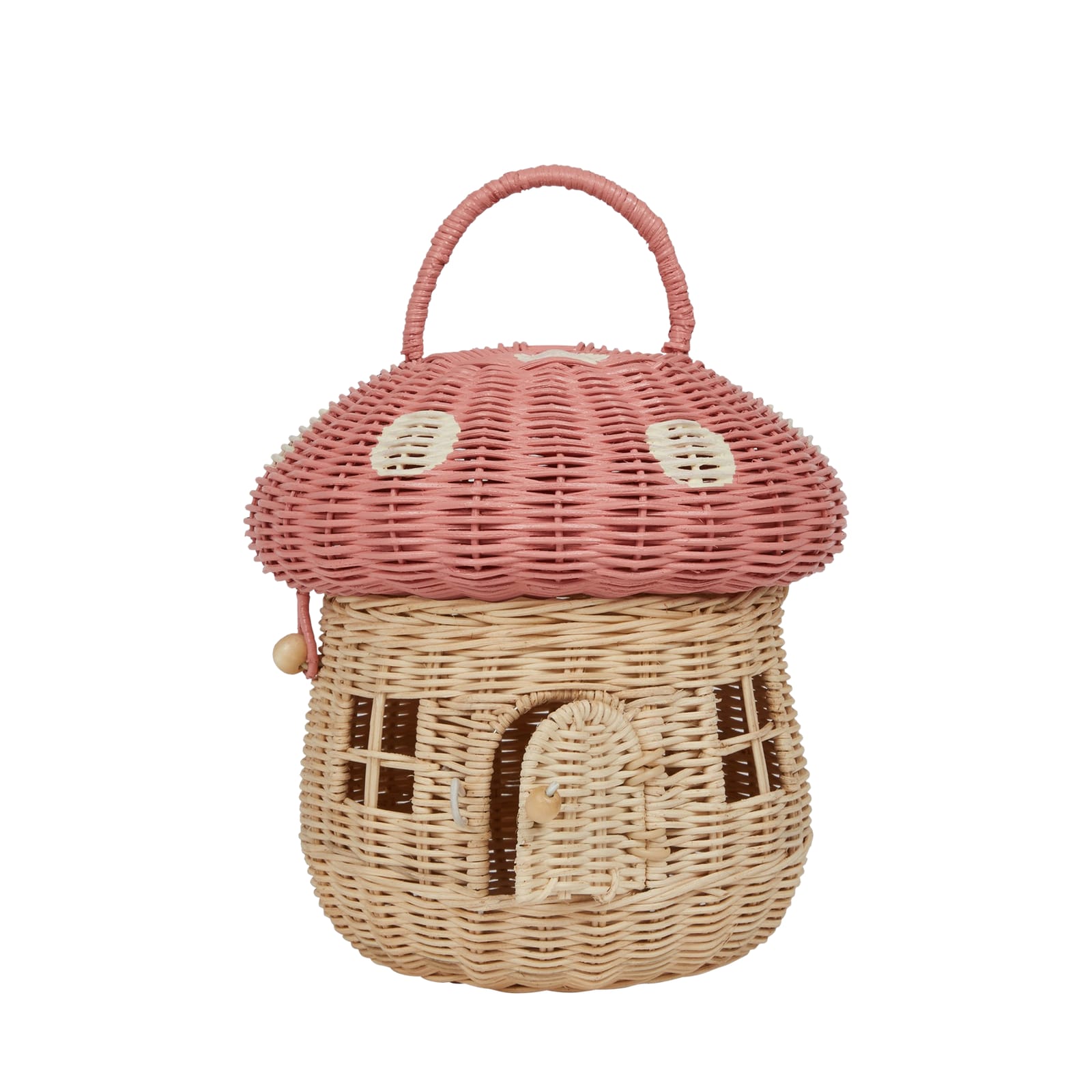 Rattan Mushroom Basket - Musk