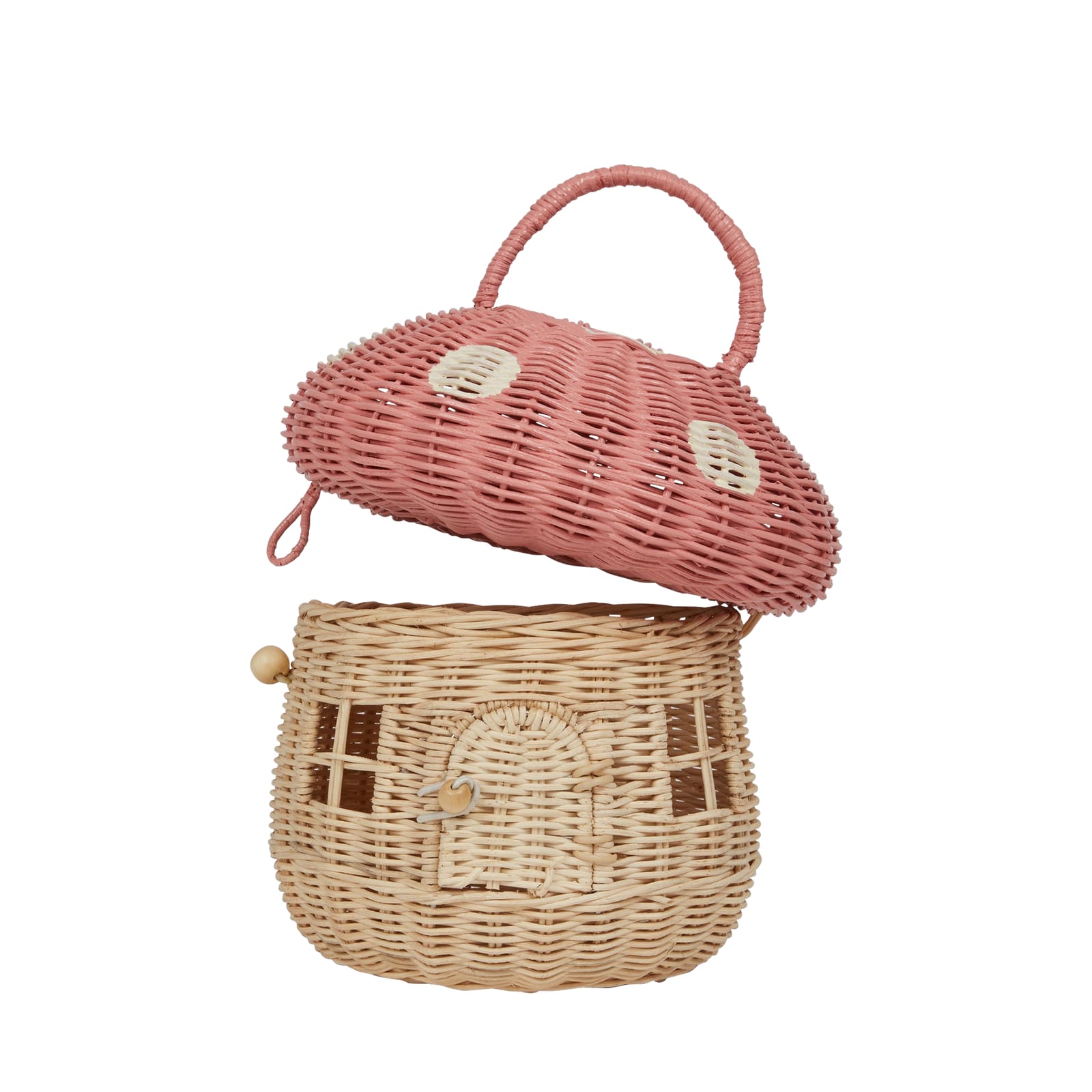 Rattan Mushroom Basket - Musk