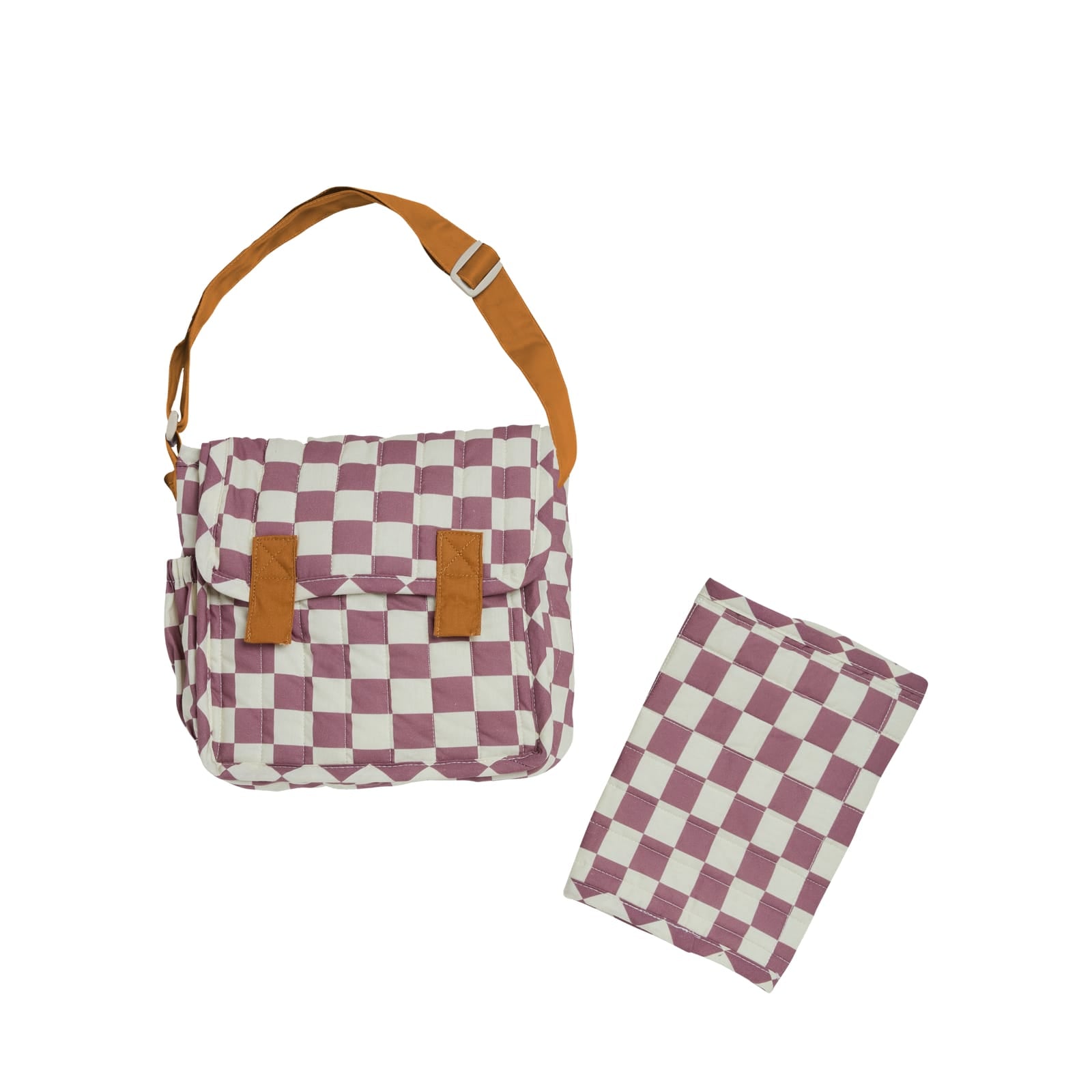 Carrie Convertible Changing Set - Plum Check