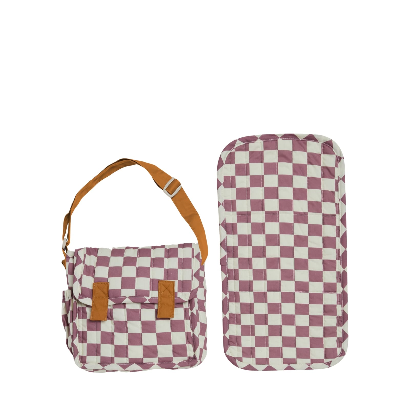 Carrie Convertible Changing Set - Plum Check