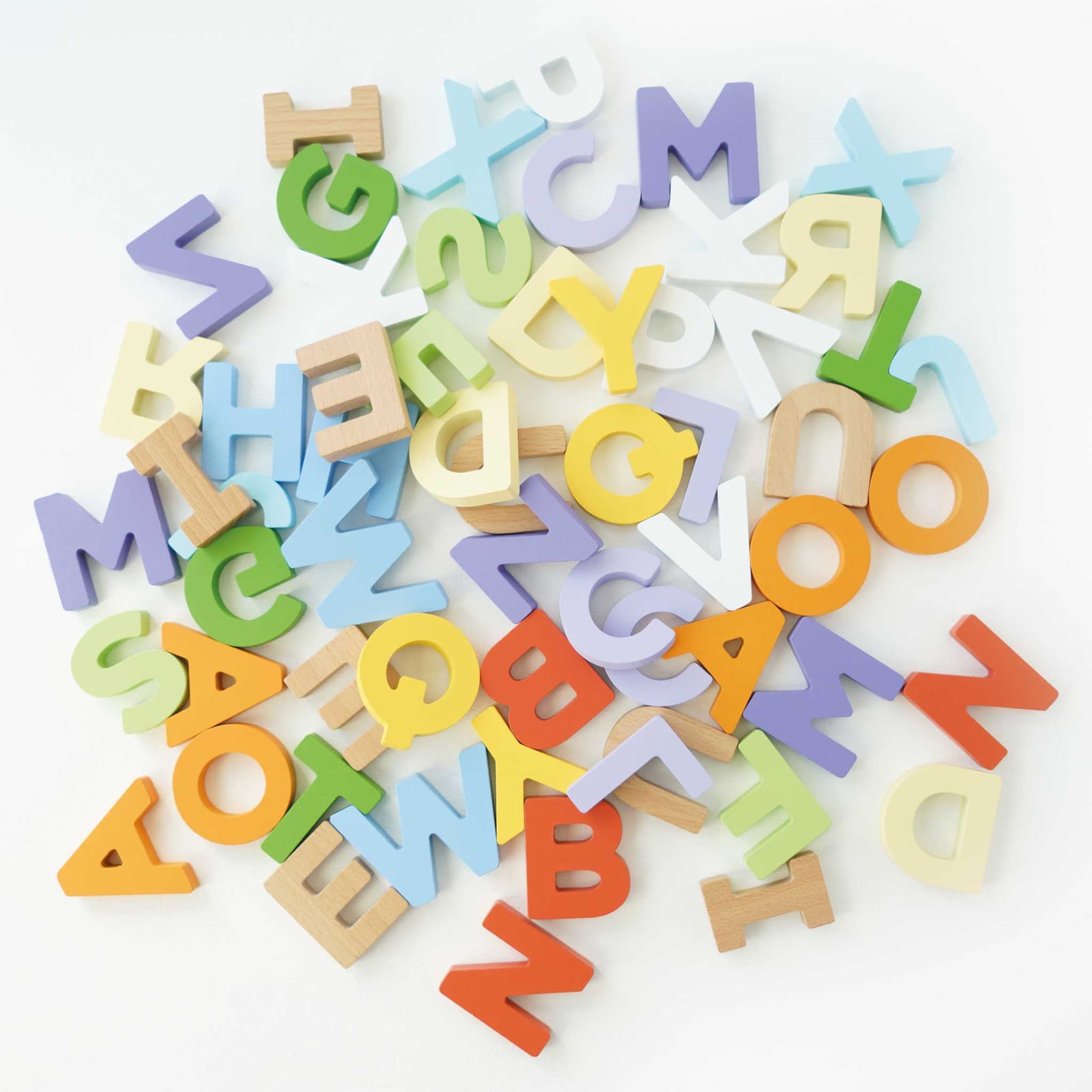 Wooden Alphabet Set and Bag - 60 Letters