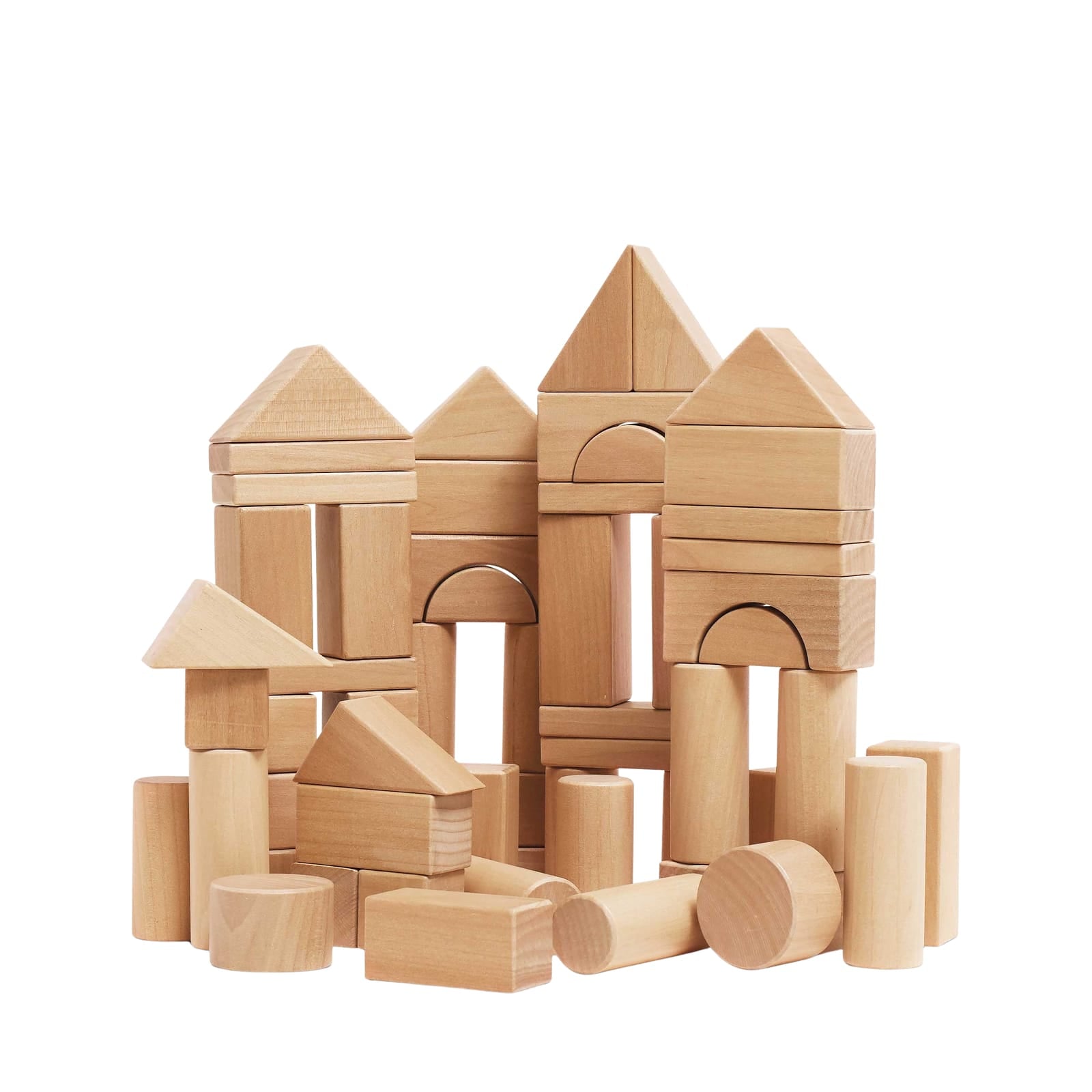 Le Toy Van Natural Wood Building Blocks - 60 Pieces