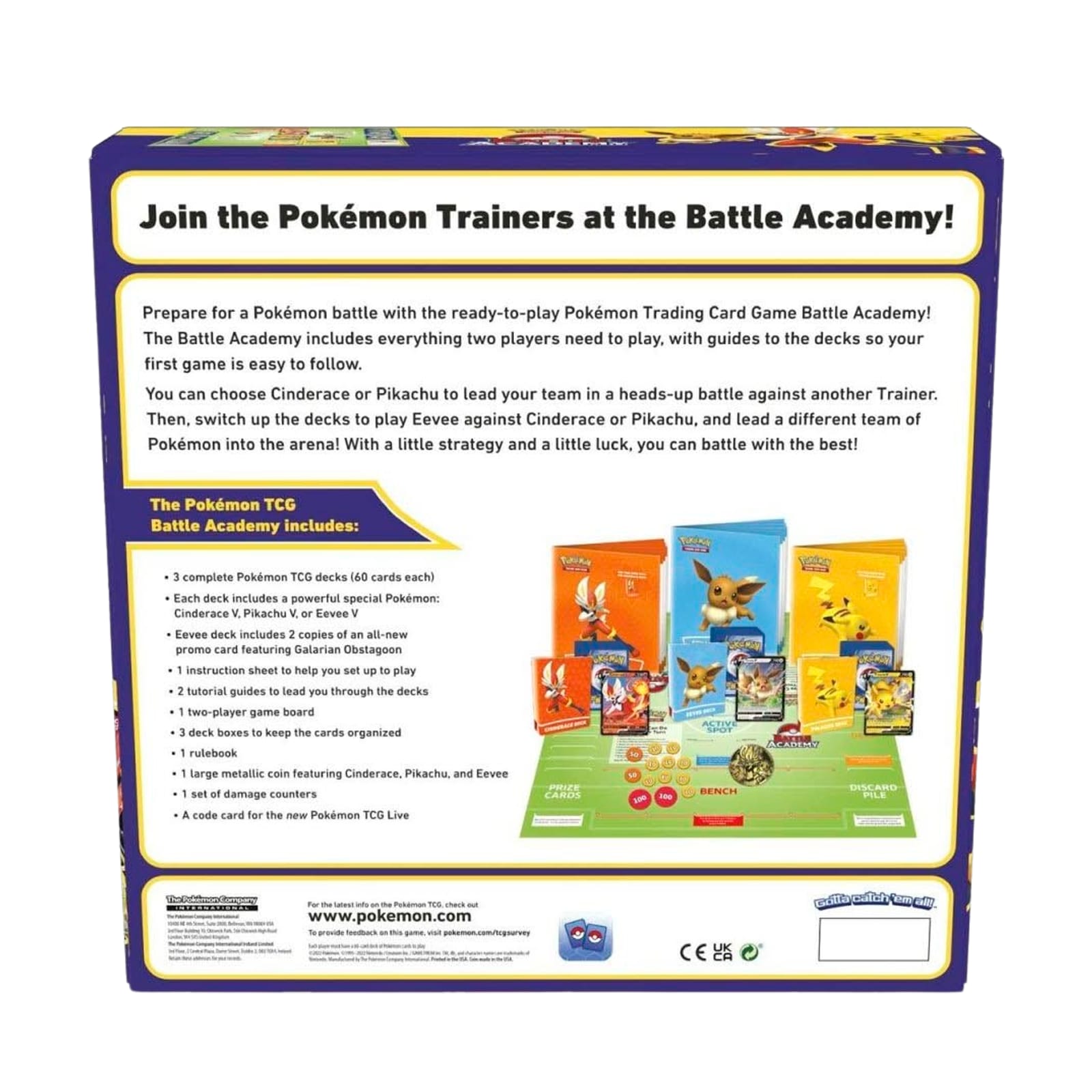 Battle Academy - Cinderace V - Pikachu V - Eevee V