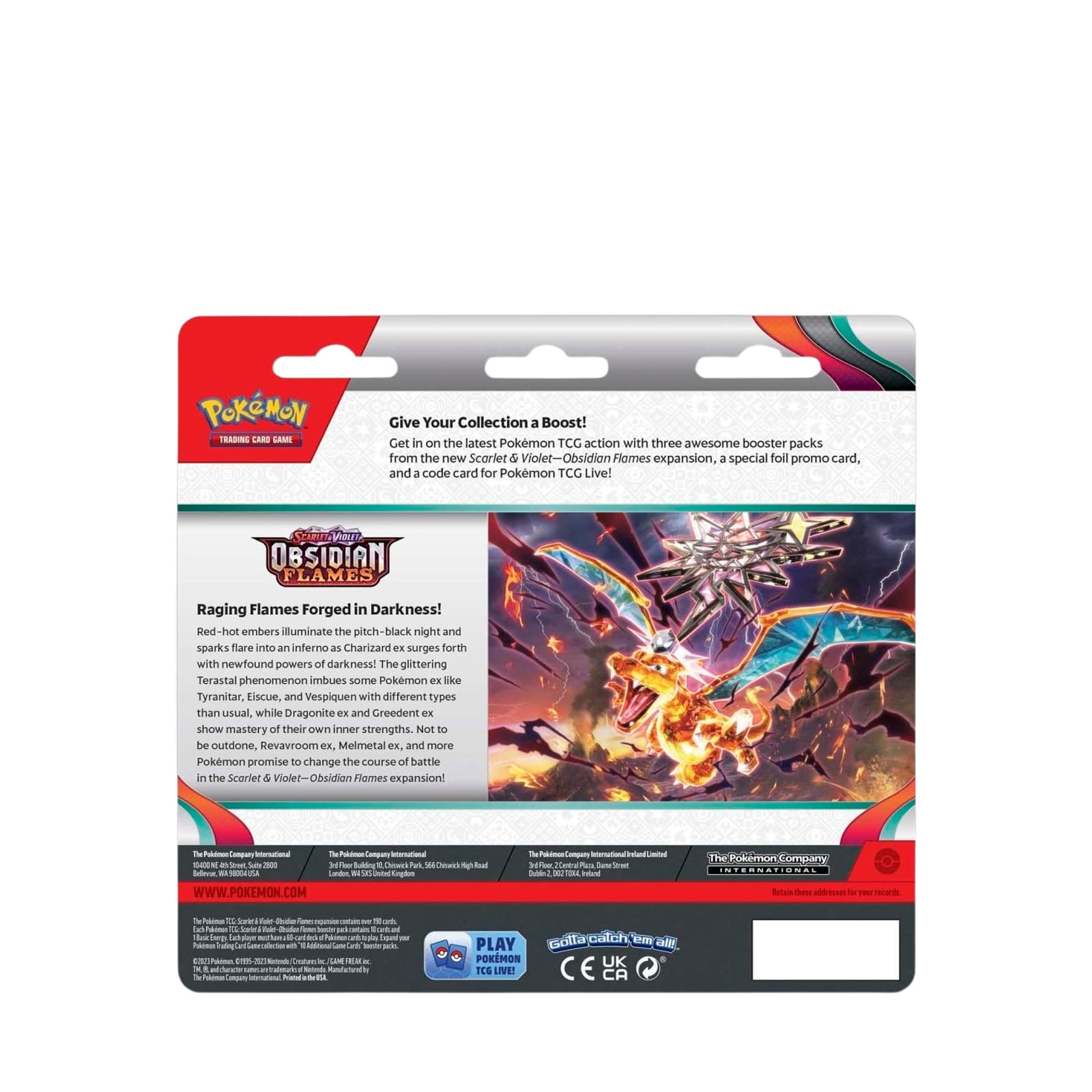 Scarlet & Violet Obsidian Flames - 3 Booster Packs & Houndstone Promo Card