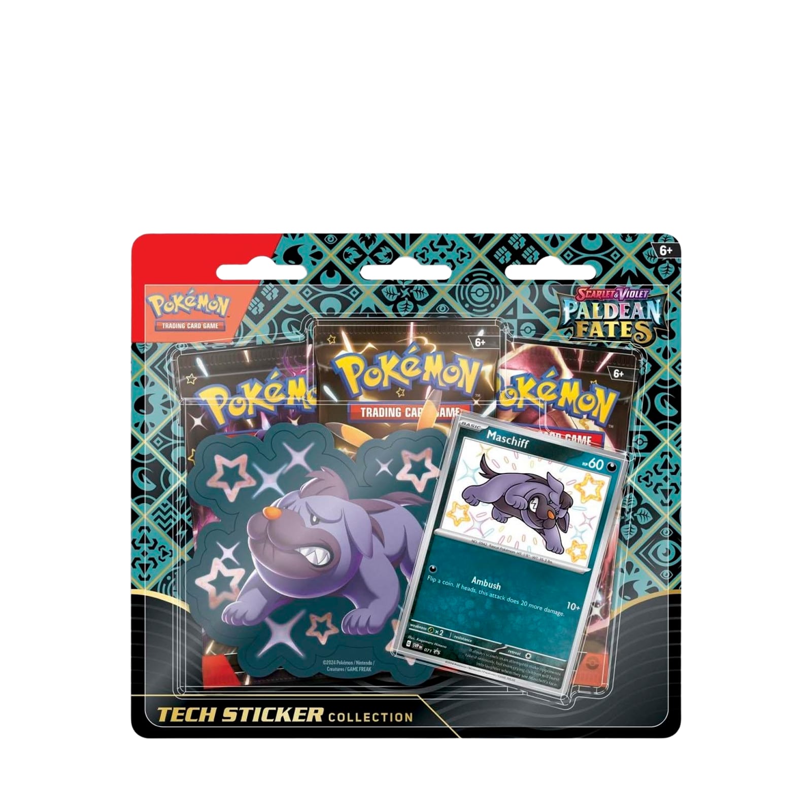 Scarlet & Violet - Paldean Fates Tech Sticker Box - Shiny Maschiff