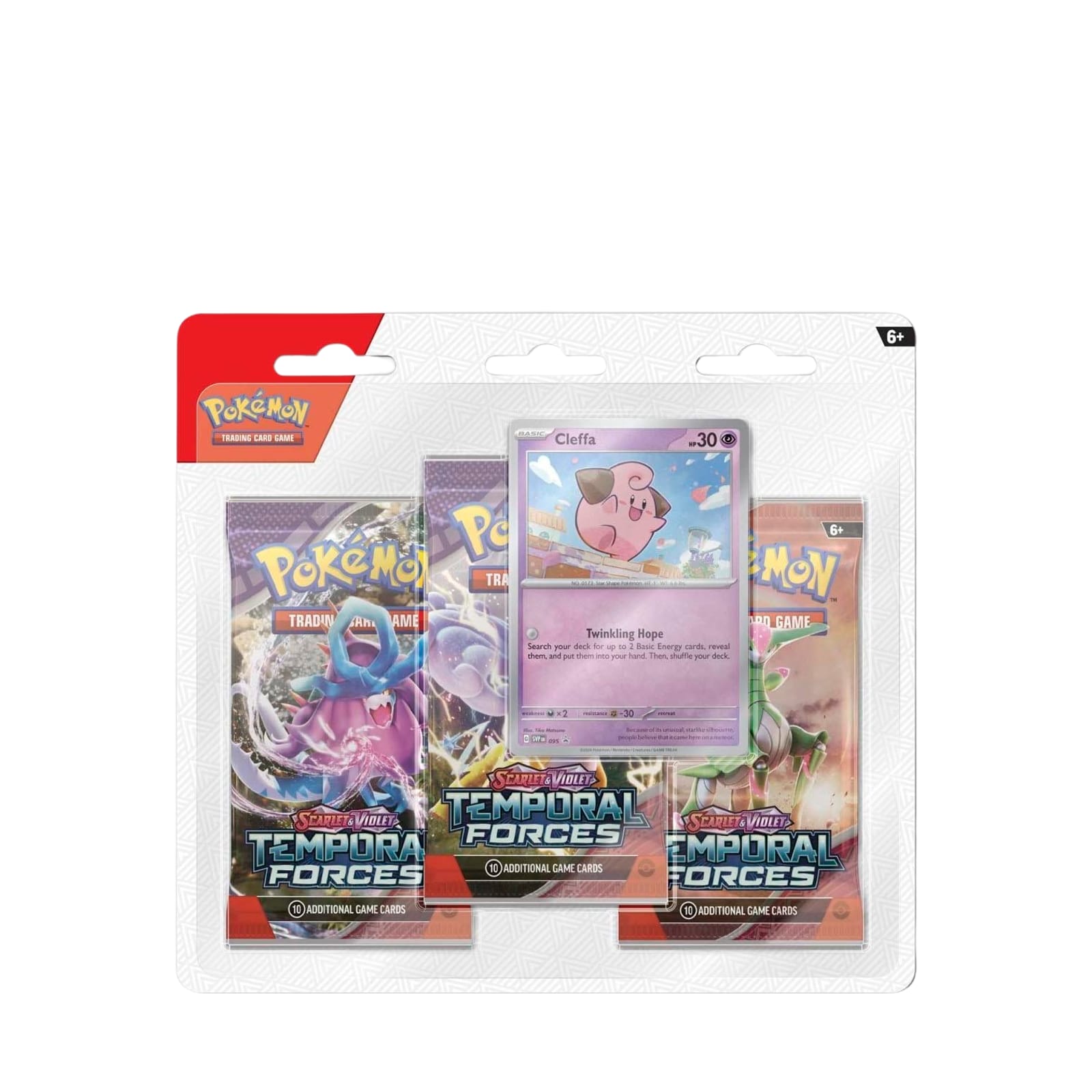 Scarlet & Violet - Temporal Forces - 3 Booster Packs & Cleffa Promo Card