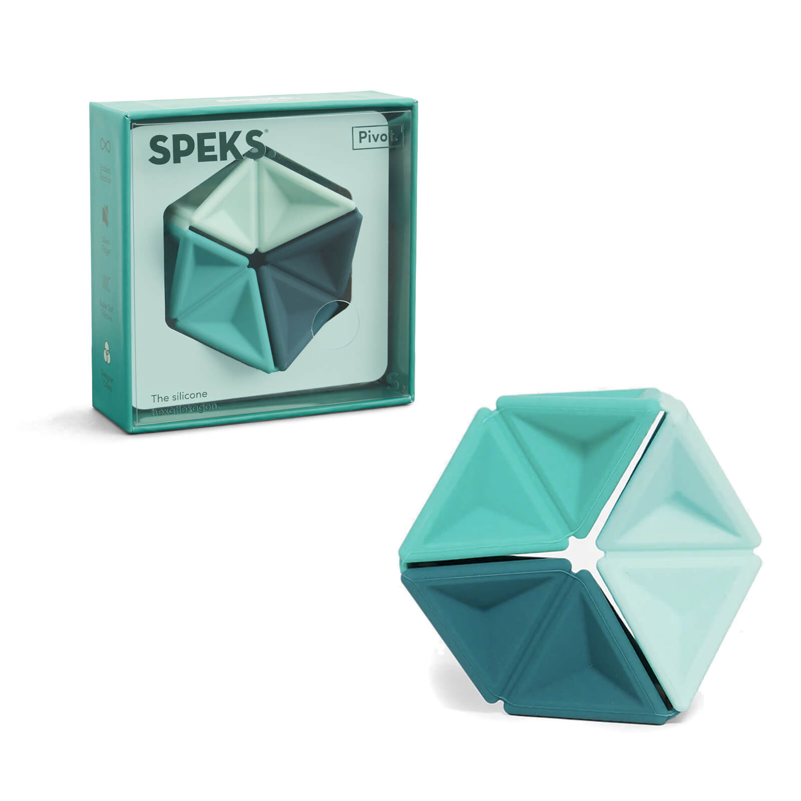 Pivot Silicone Flexagon - Teal