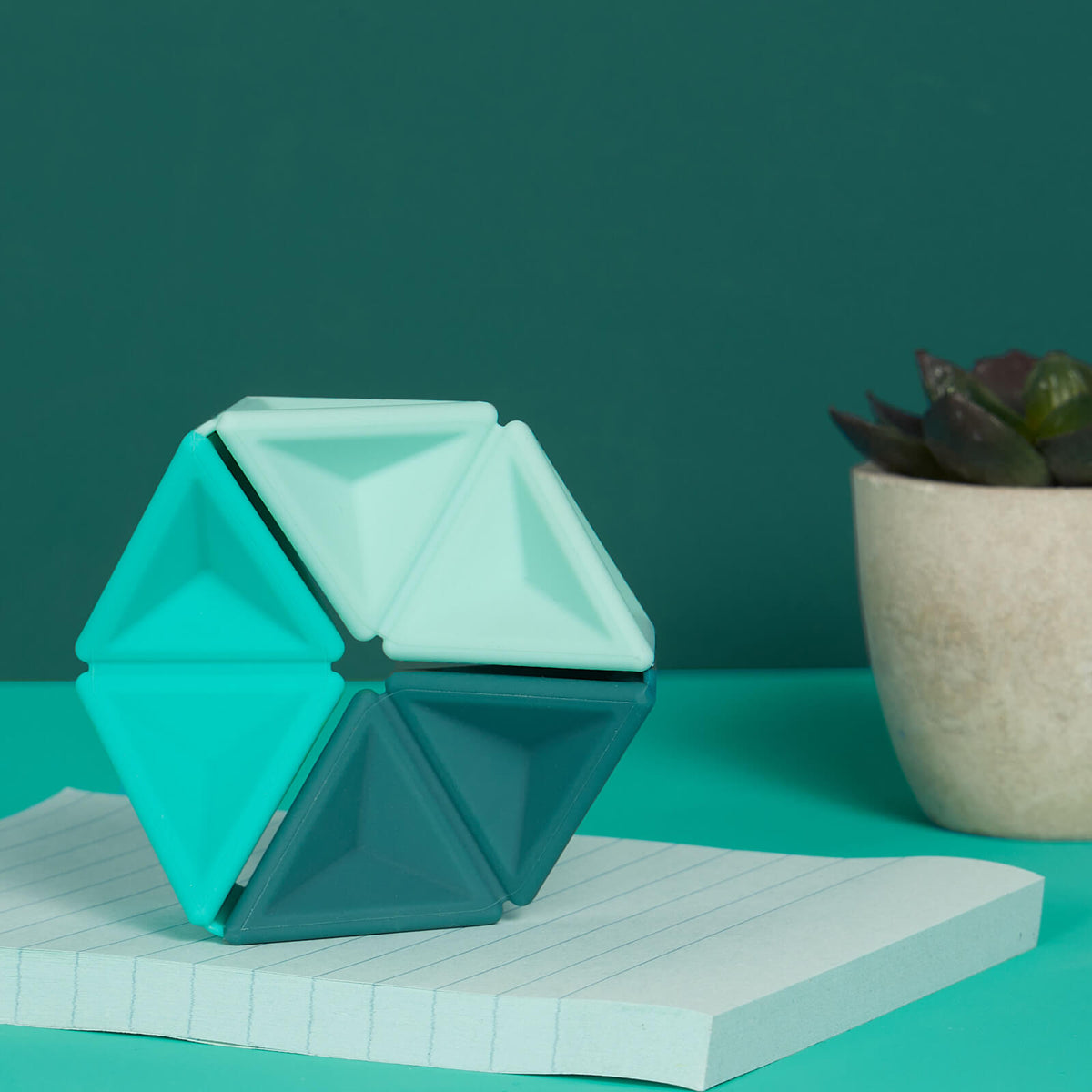 Pivot Silicone Flexagon - Teal