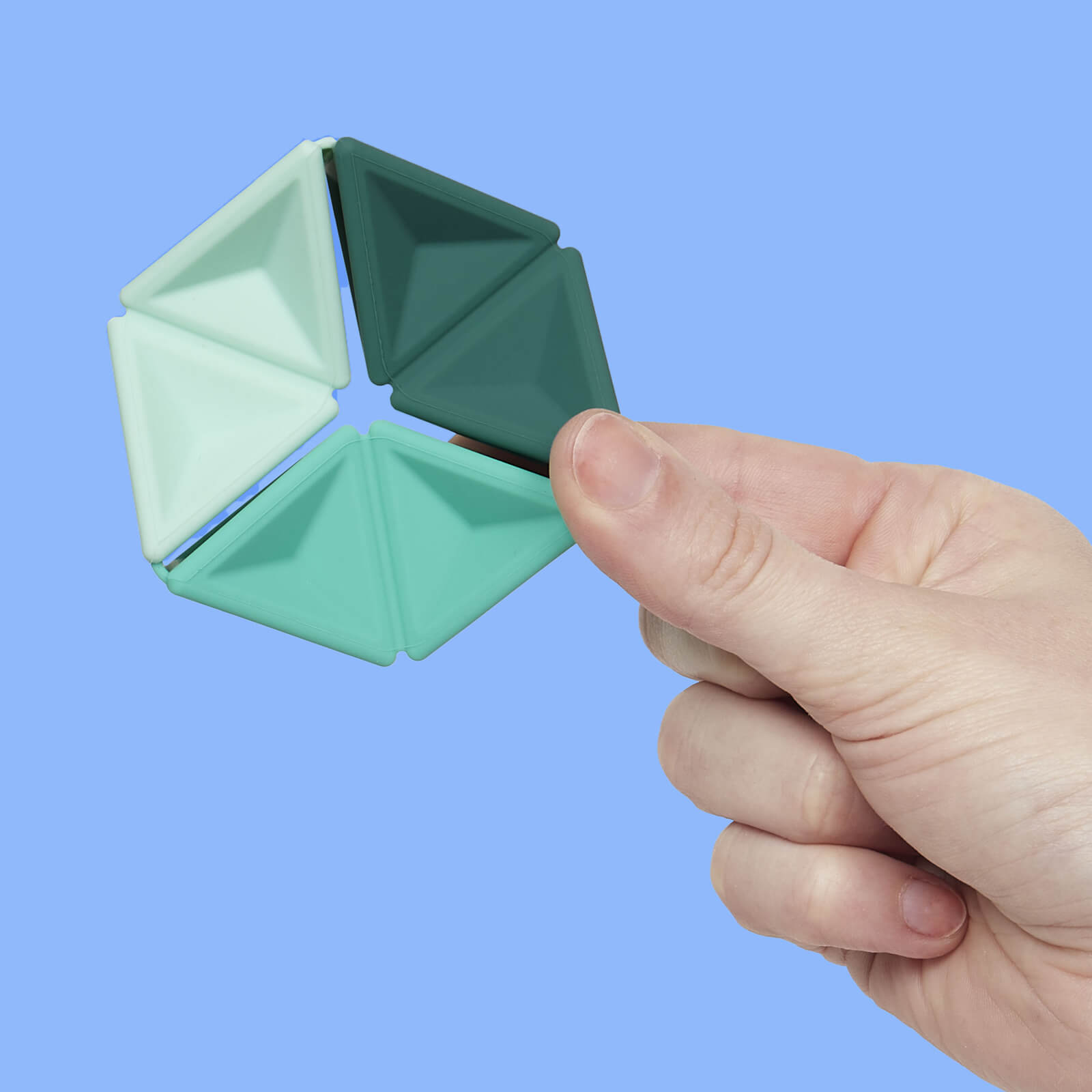 Pivot Silicone Flexagon - Teal