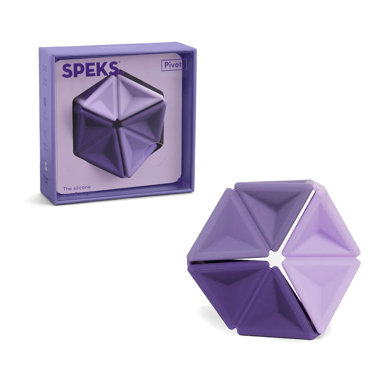 Pivot Silicone Flexagon - Violet