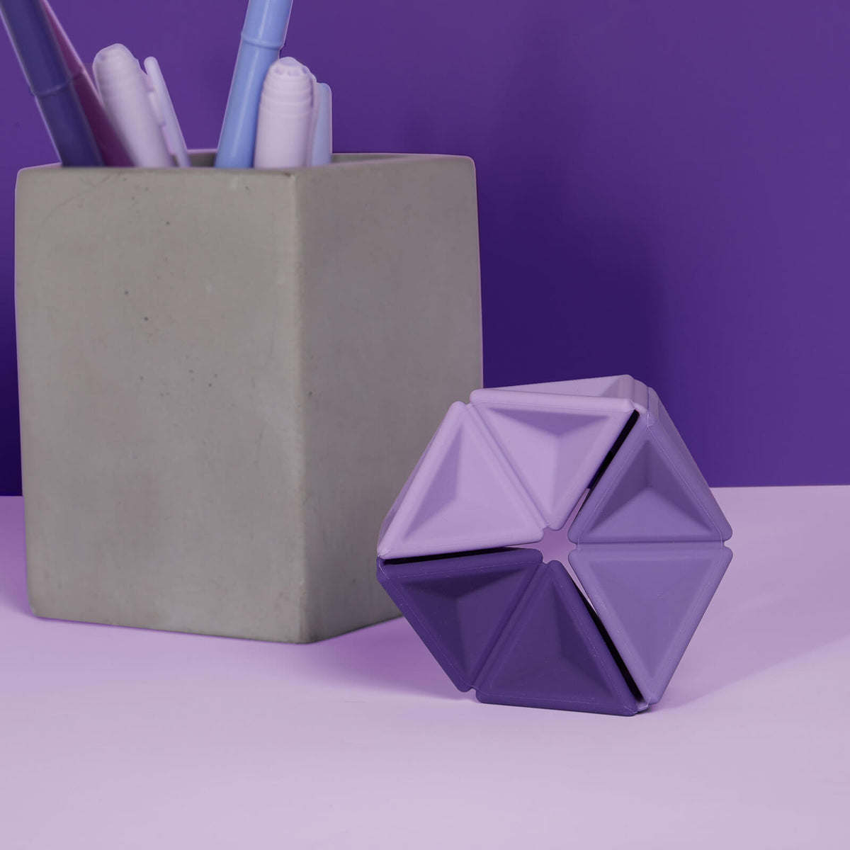 Pivot Silicone Flexagon - Violet