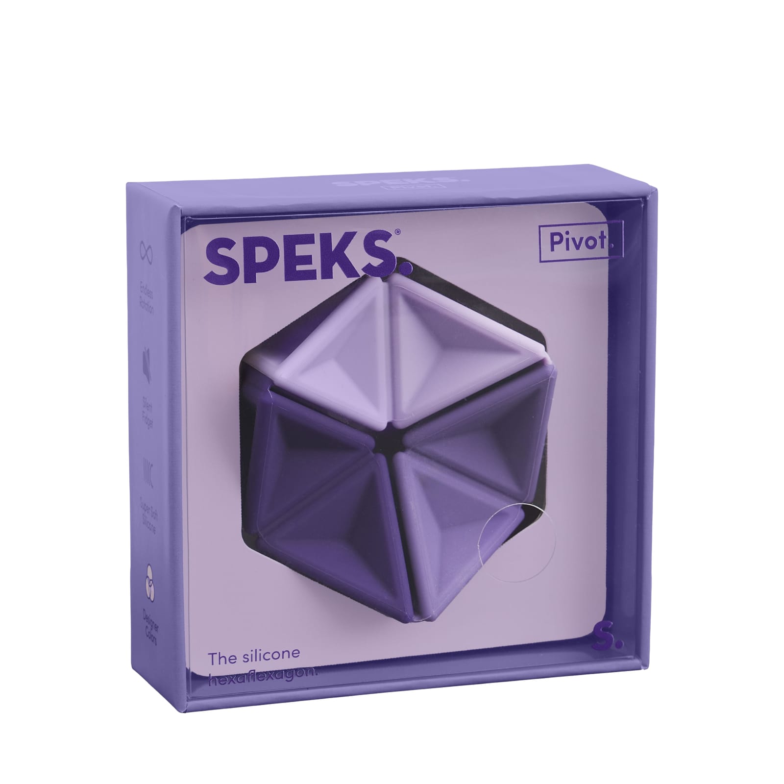 Pivot Silicone Flexagon - Violet