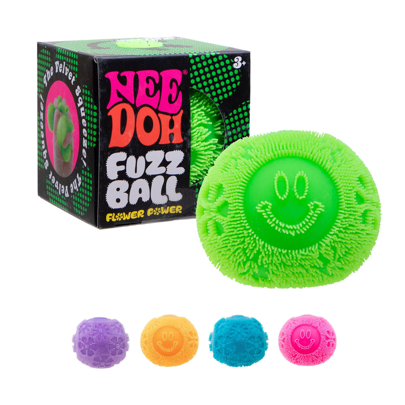 Squishy Stress Ball - Fuzz Ball Flower Power