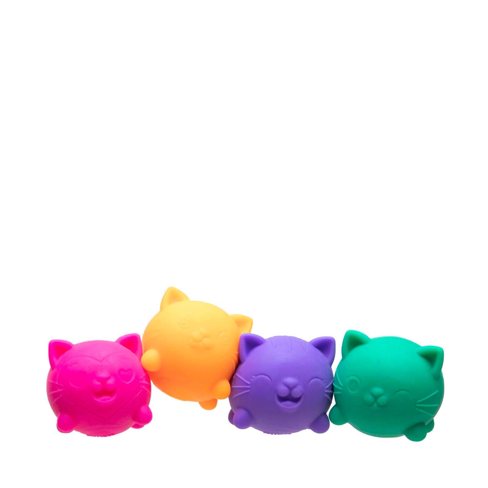 Squishy Fidget Toy - Cool Cats Teenie - Set of 4