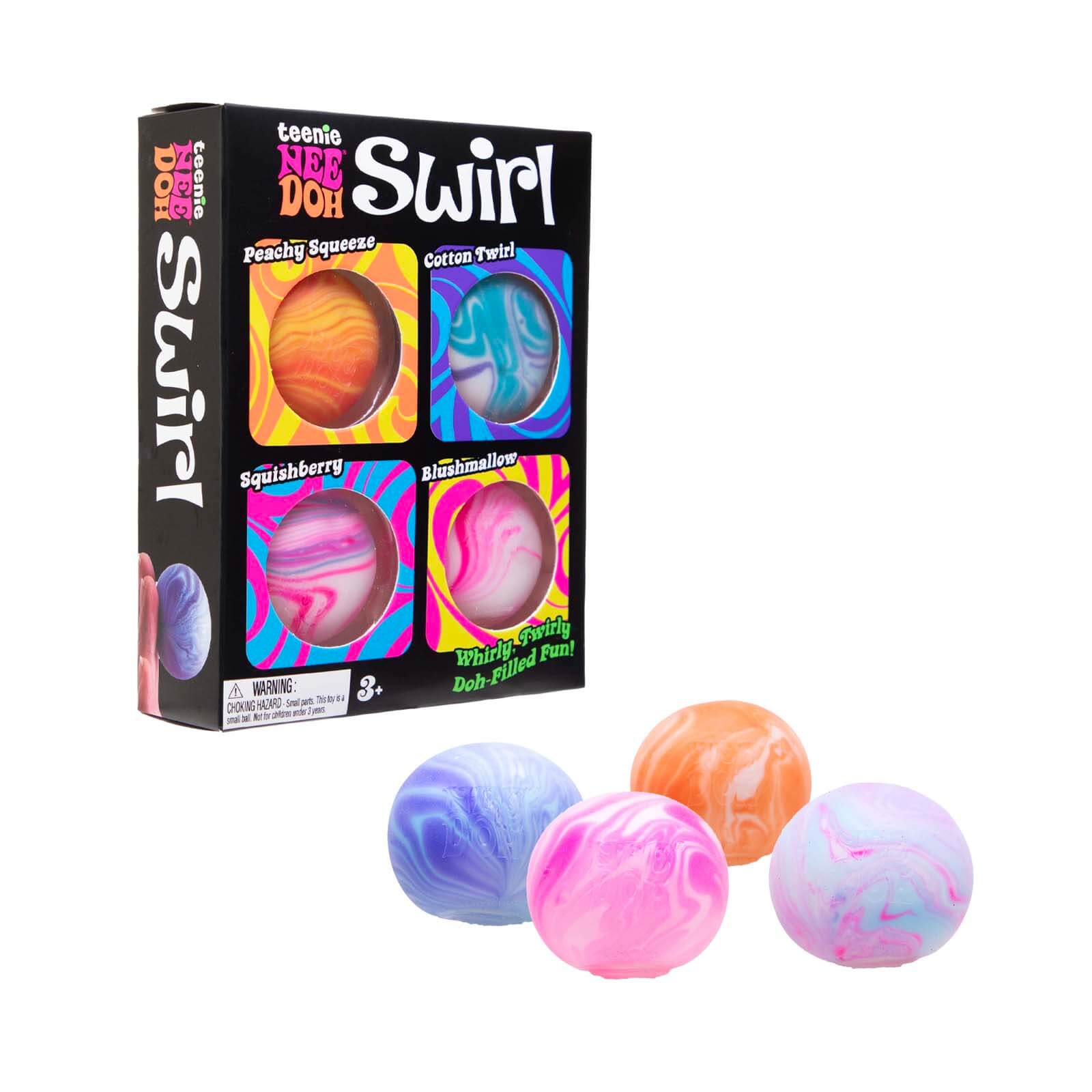 Squishy Fidget Toy - Swirl Teenie - Set of 4
