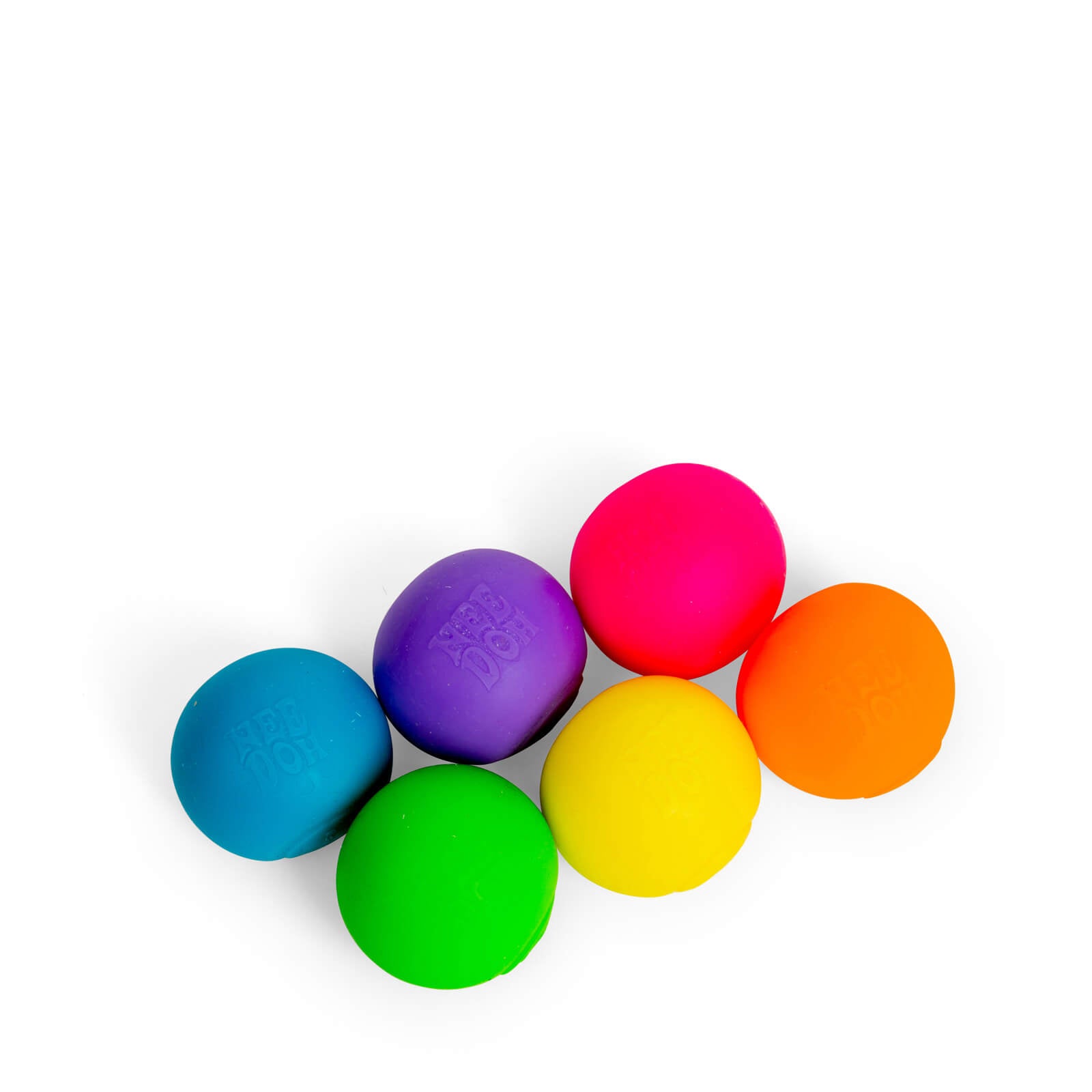 Squishy Stress Balls - Rainbow Teenie - Set of 6