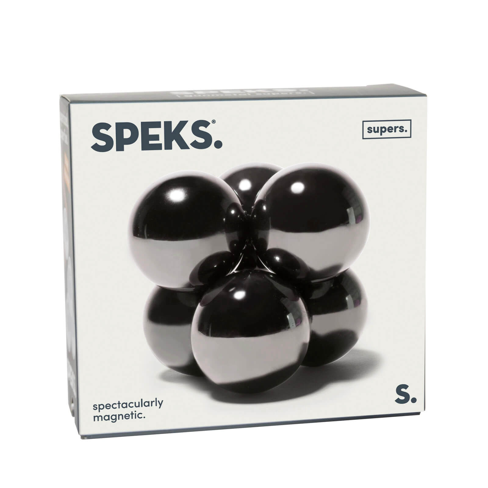 Supers - 6 Giant Magnet Balls - Gunmetal Black