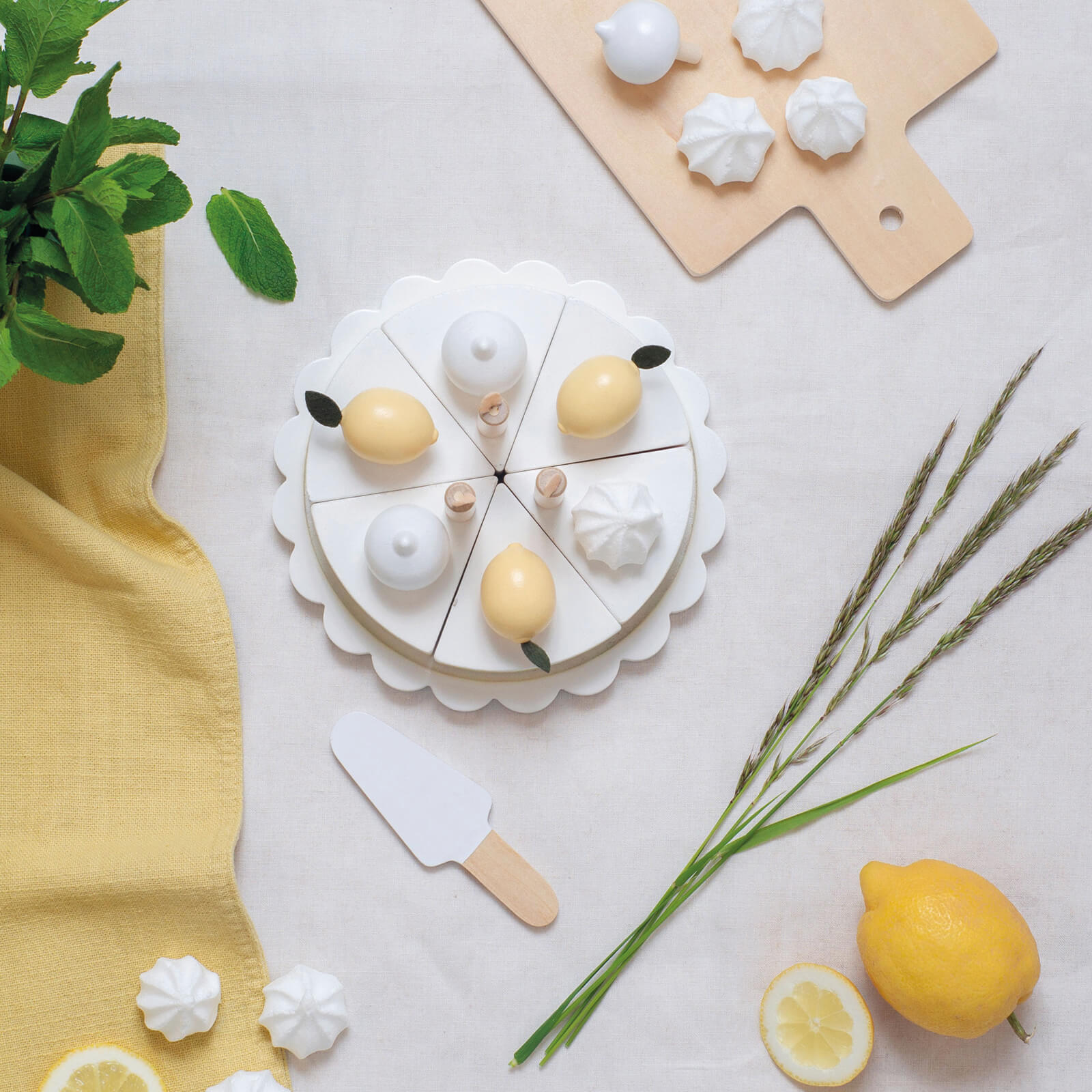 Wooden Lemon Birthday Cake