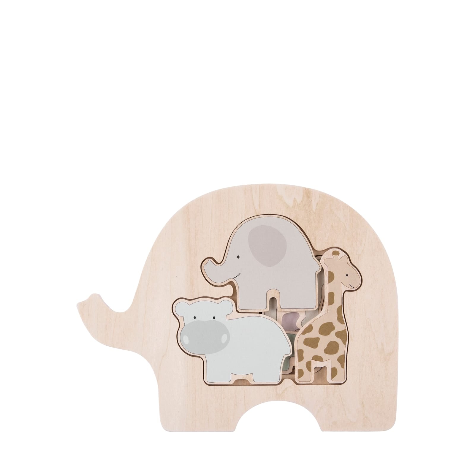 Wooden Layered Puzzle - Safari