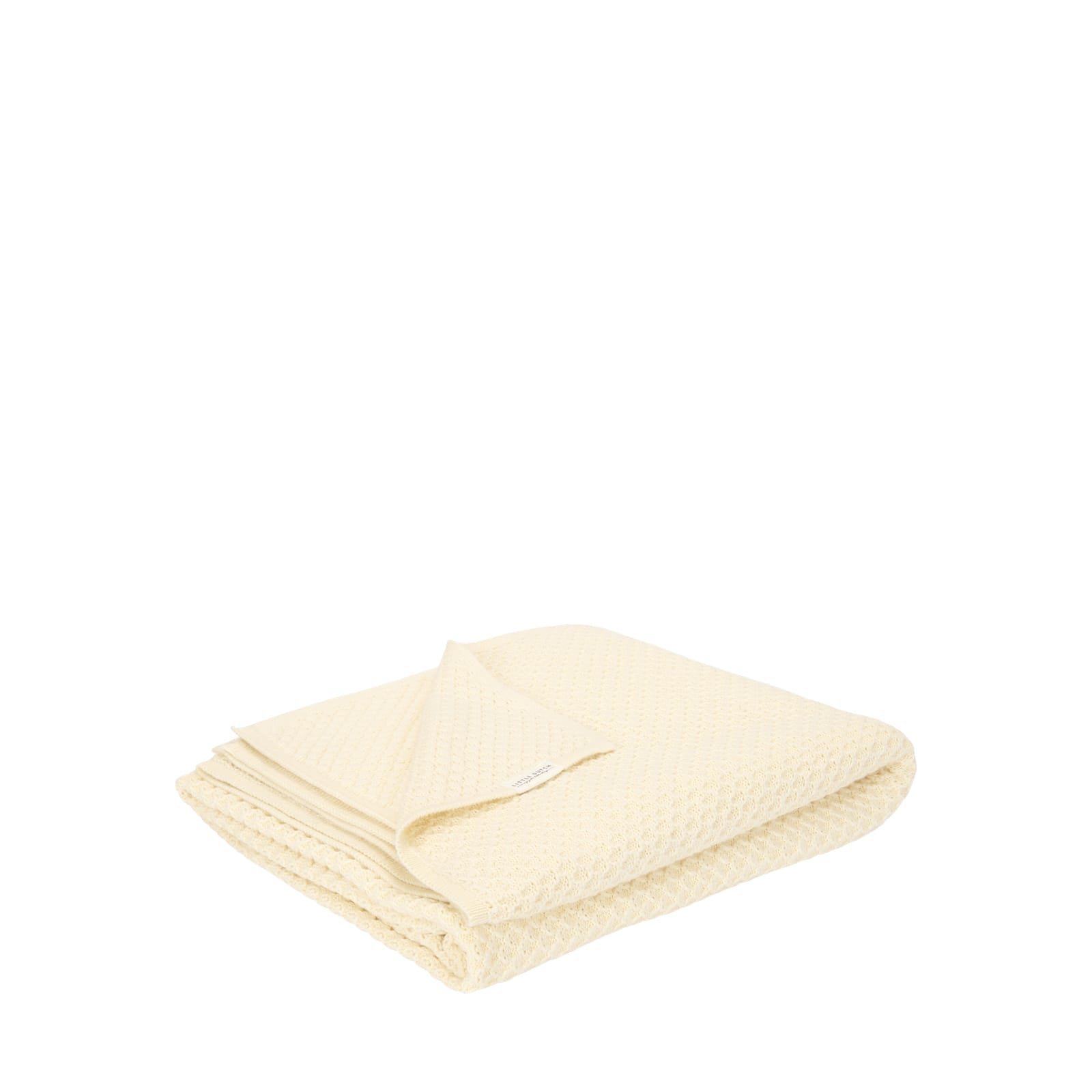 Knitted Cot Blanket 110cm x 140cm - Pure Soft White