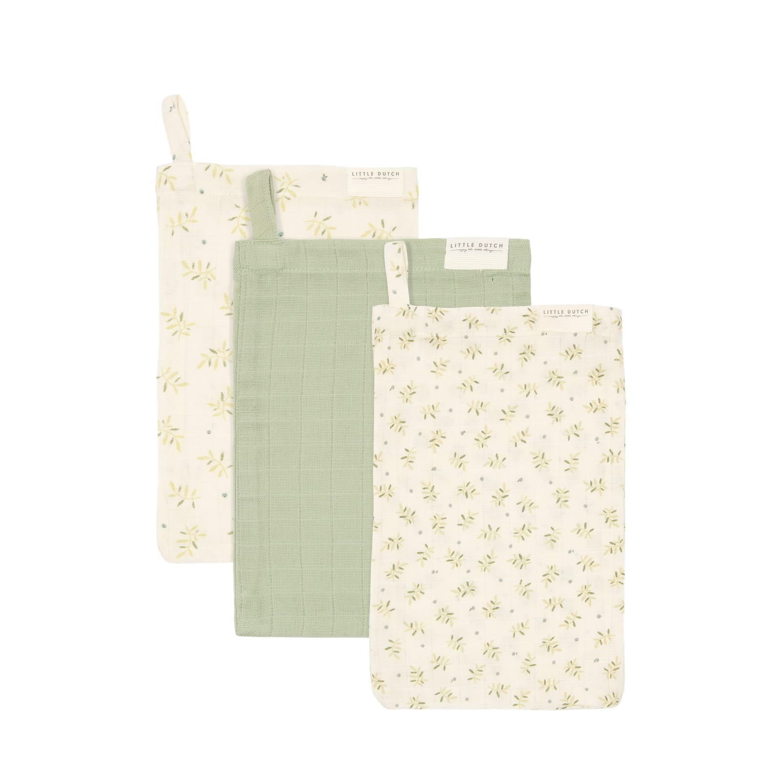 Washcloth 3 Pack - Blueberry Leaves