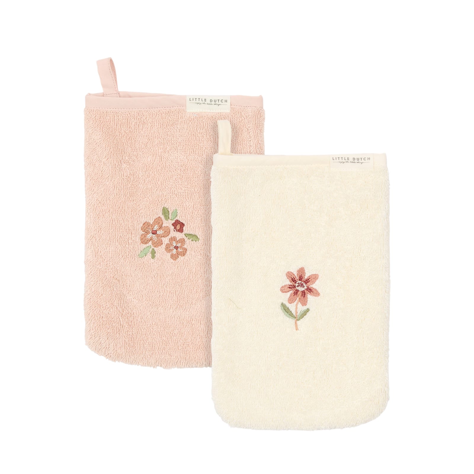 Washcloth 2 Pack - Embroidered Fairy Garden
