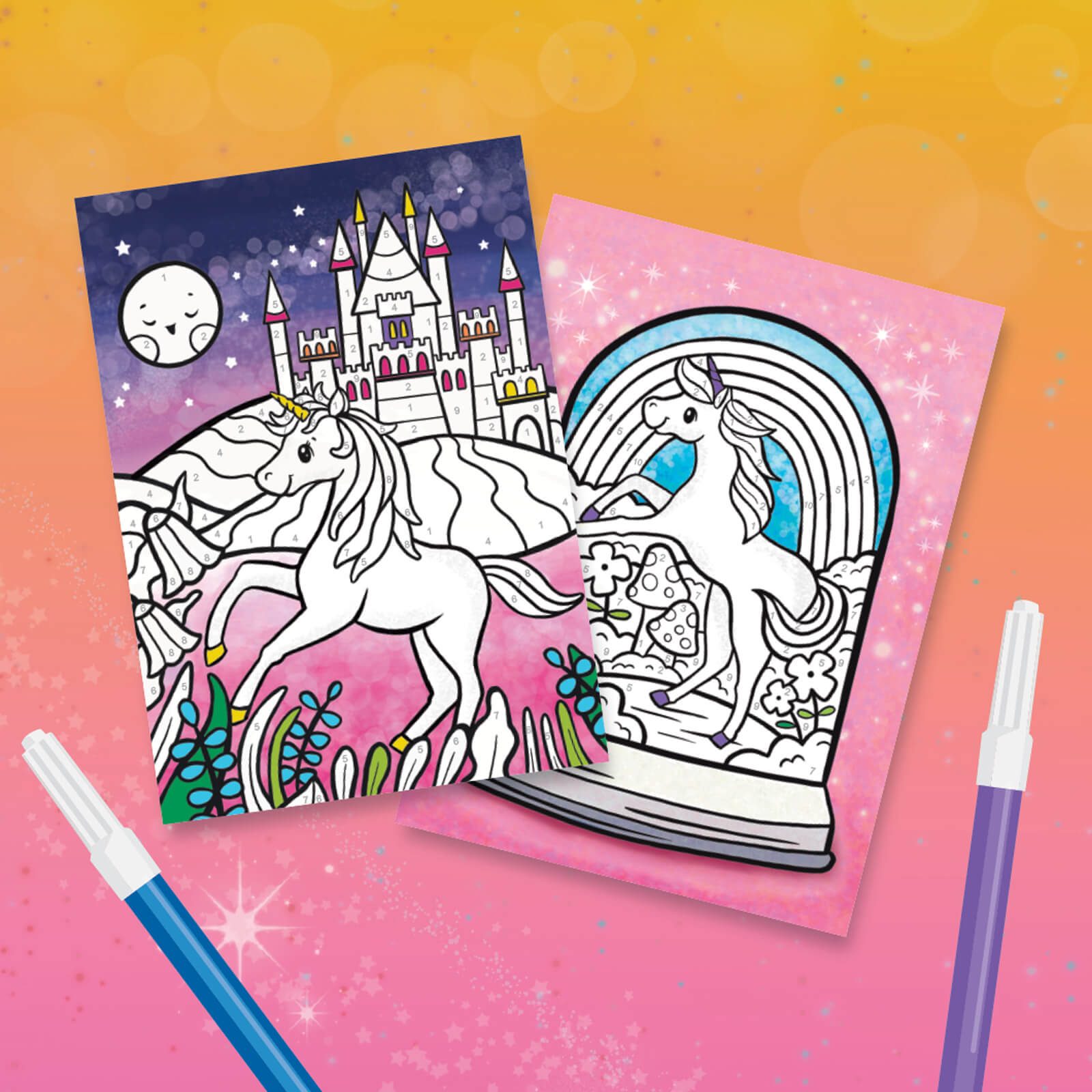 Colour by Numbers - Unicorn Dreaming