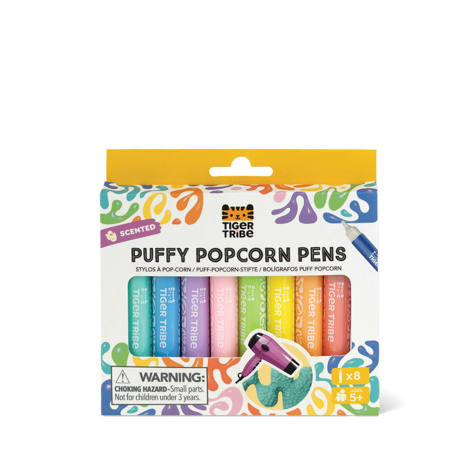 8 Puffy 3D Popcorn Pens
