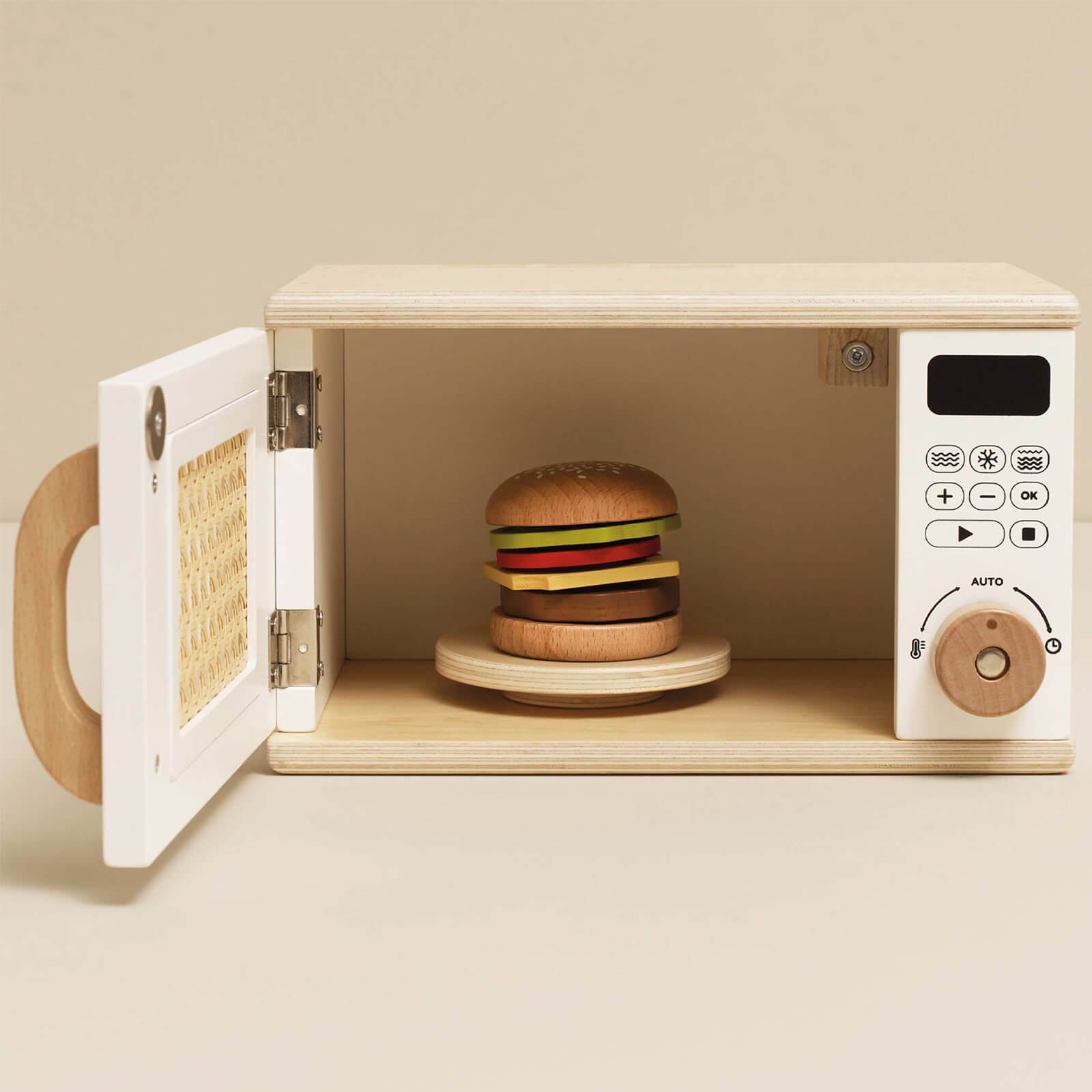 Wooden Microwave Play Set