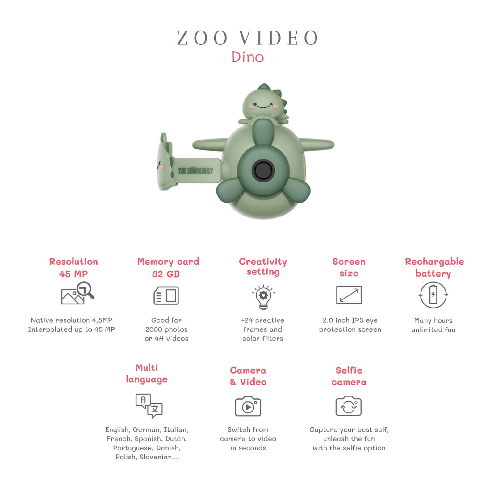 Digital Video Camera - Dino Green
