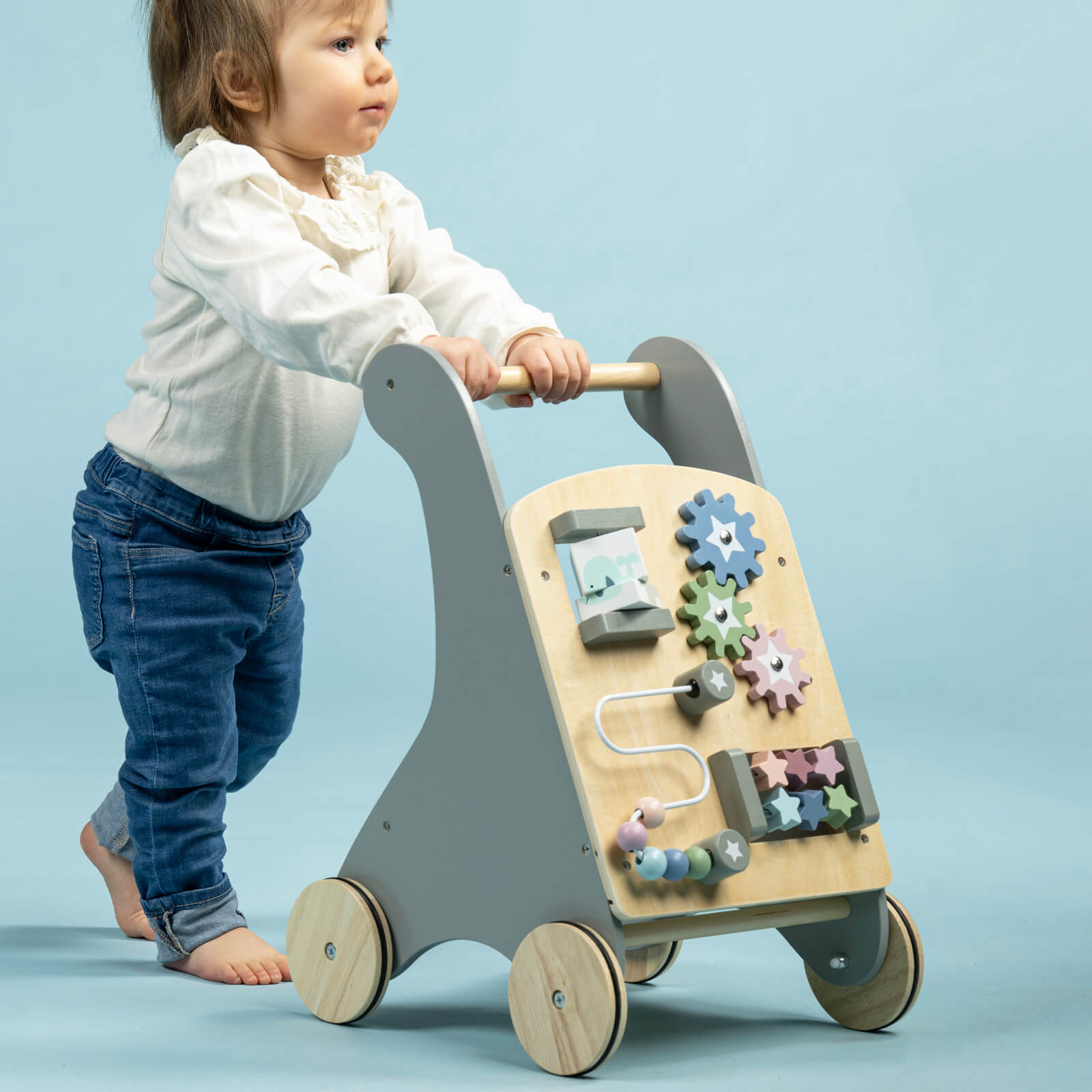 Grey Activity Baby Walker - Teddy