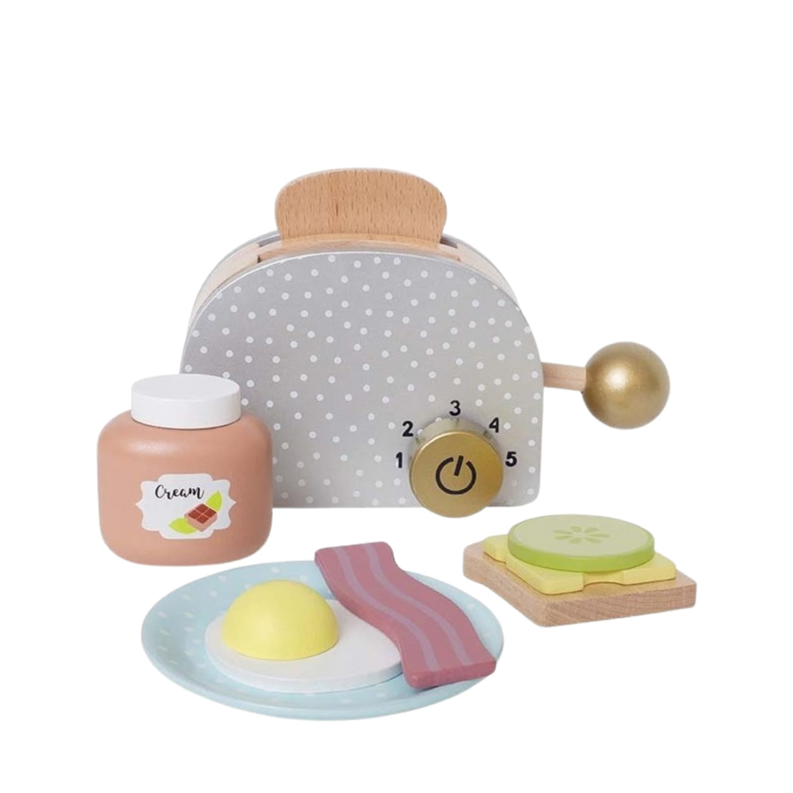 Wooden Food Breakfast Set