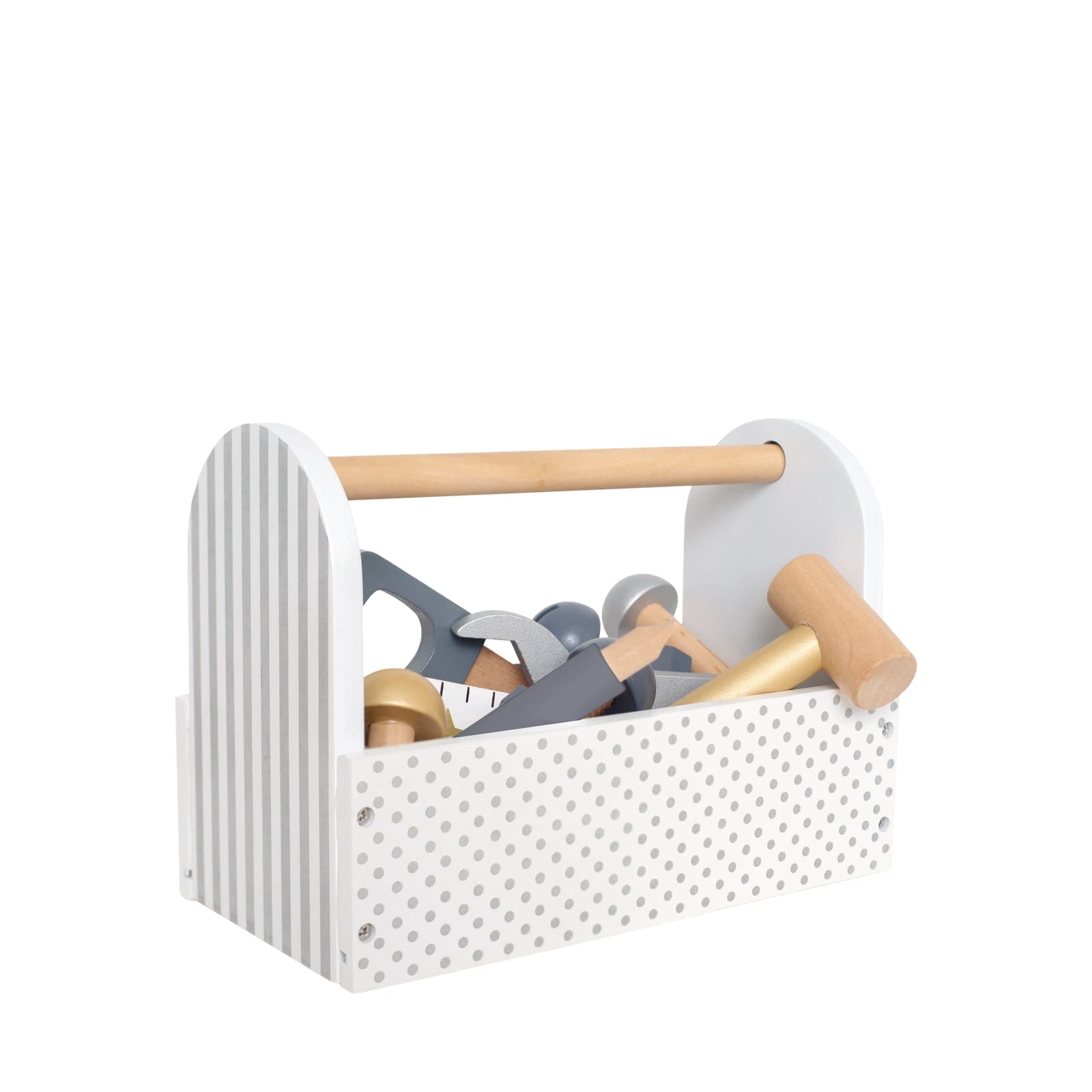 Wooden Toolbox - Silver