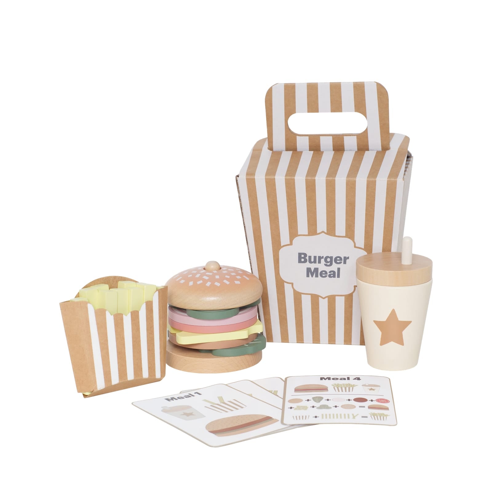 Wooden Stacking Burger Meal