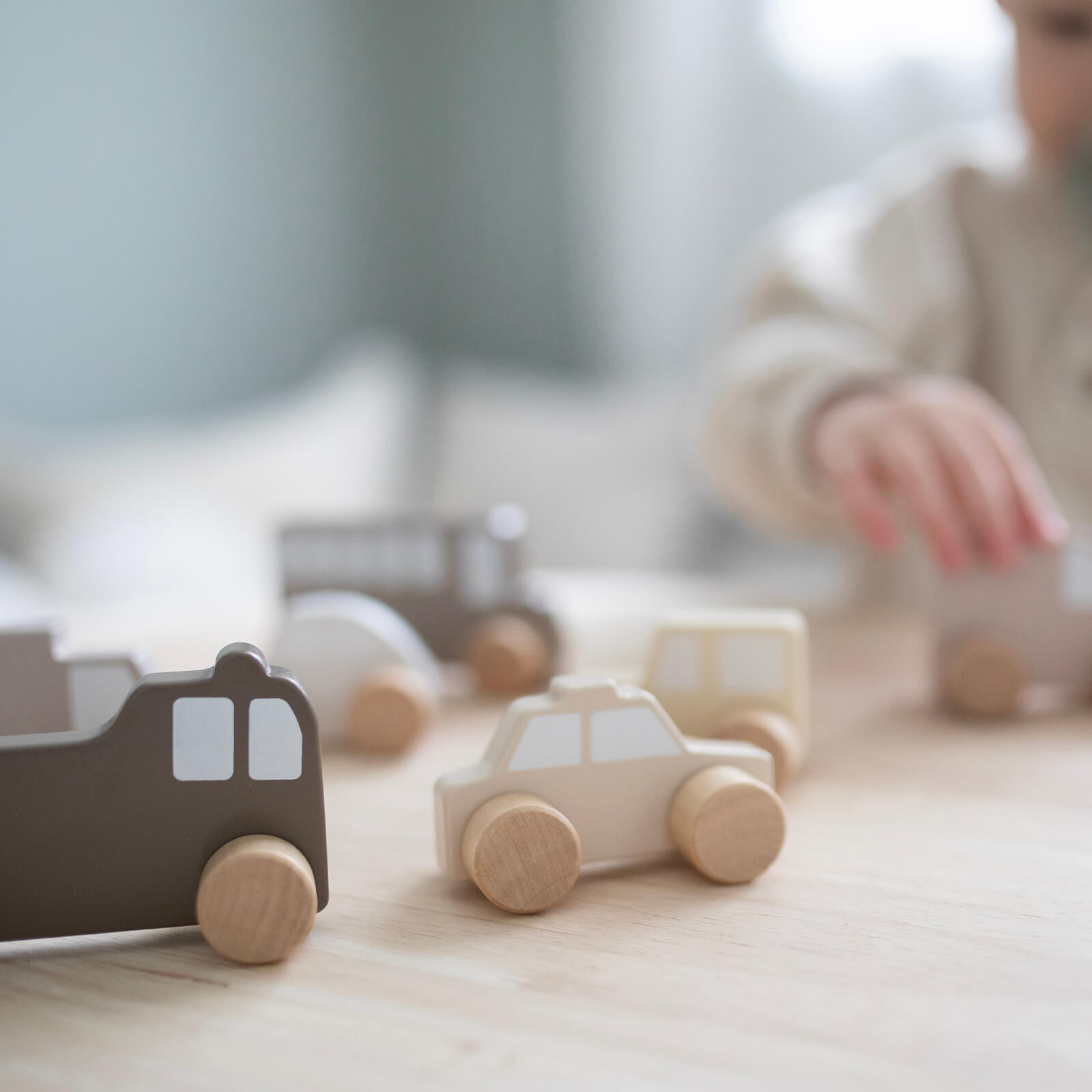 My First Wooden Cars In Bag - Nature