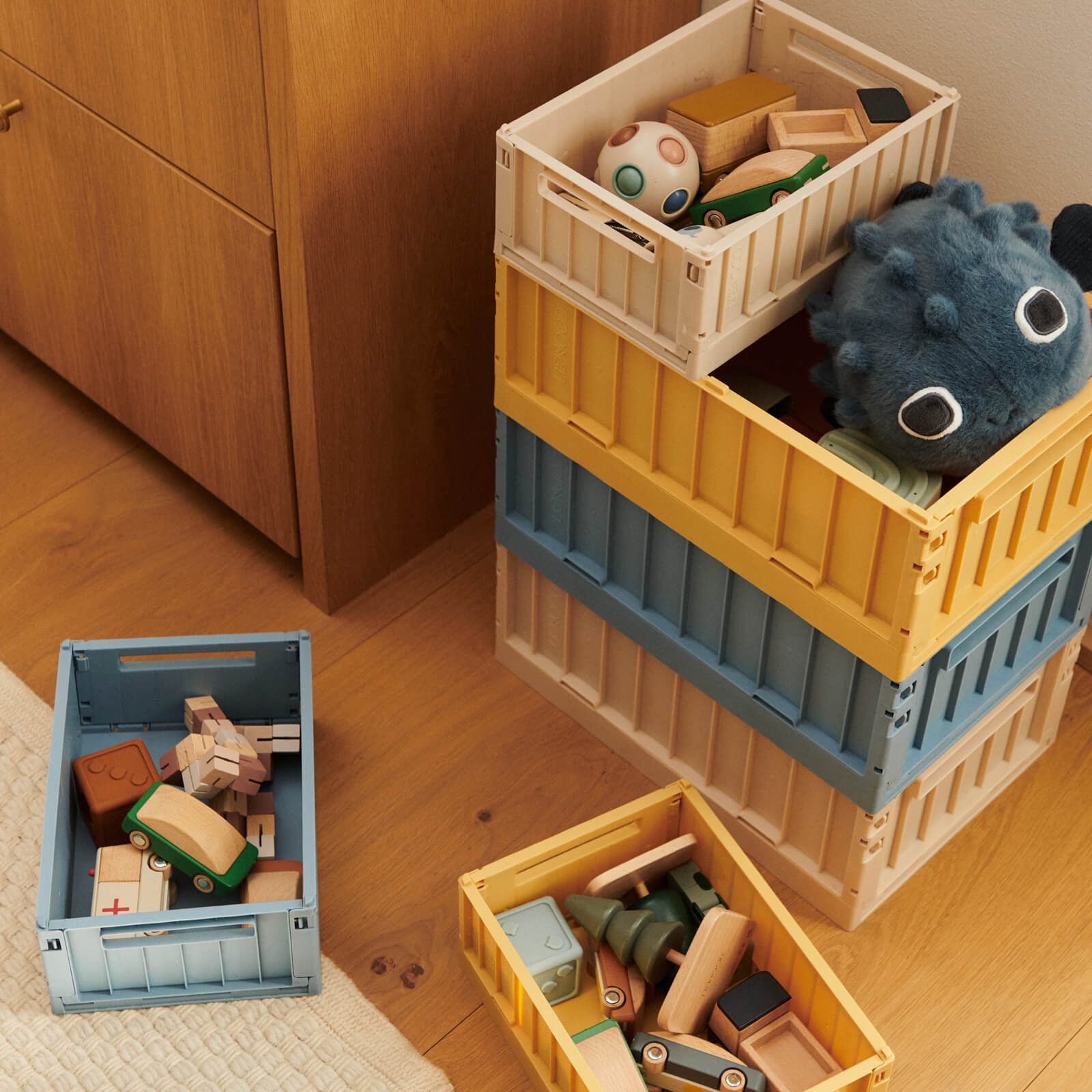 Weston Storage Box Medium 2 Pack - Lemon Yellow