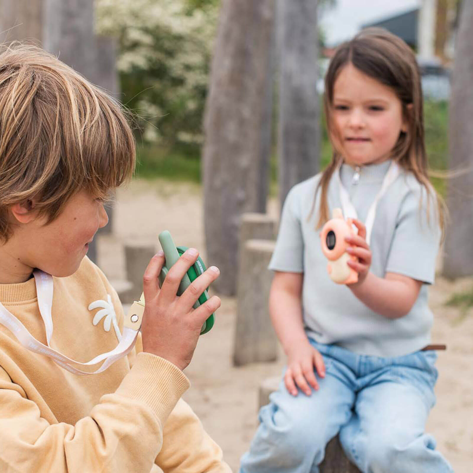 Walkie Talkie Set - Dino Pink and Green
