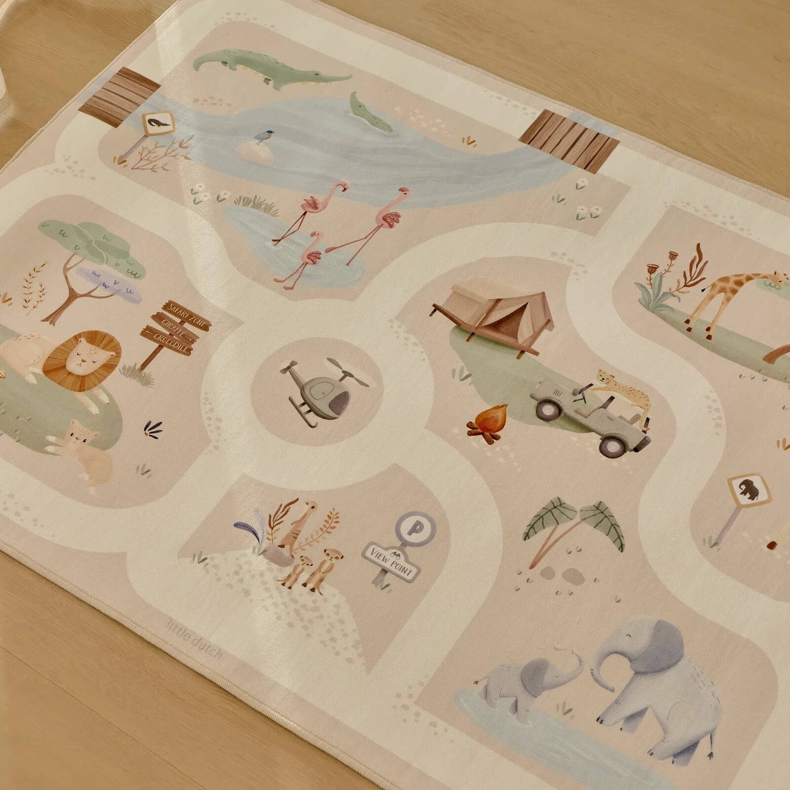 Car Play Mat - Safari Friends