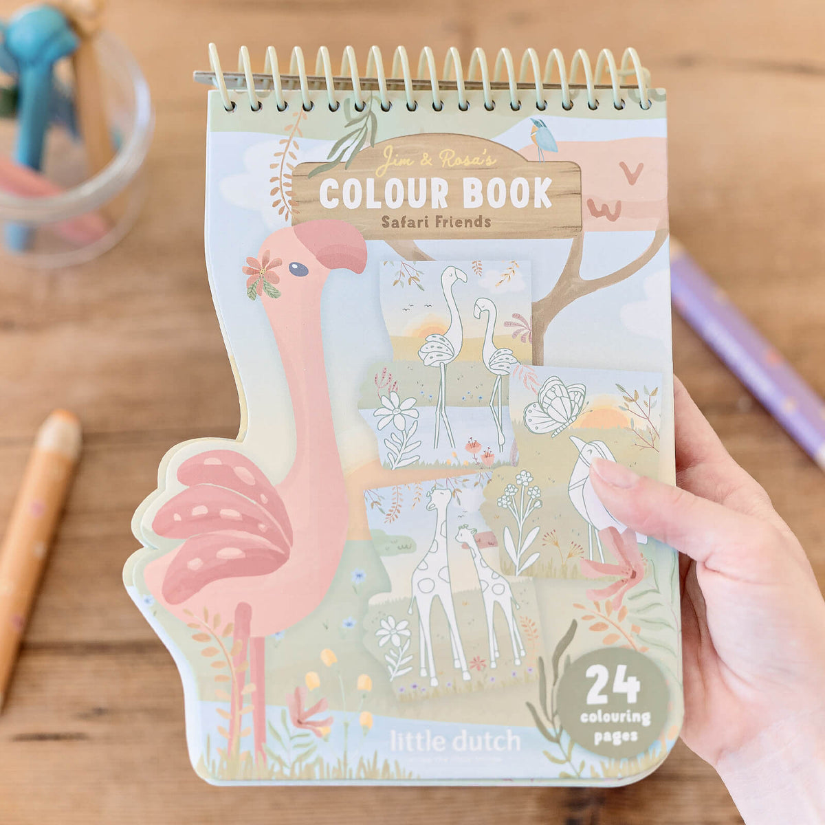 Shaped Coloring Book - Safari Flamingo