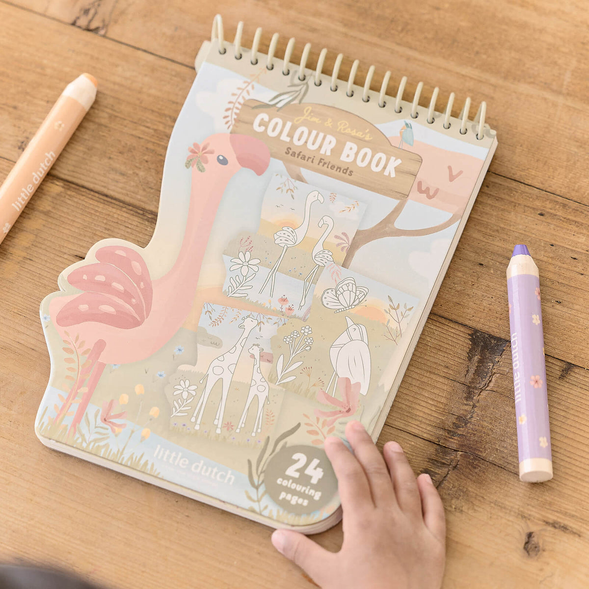 Shaped Coloring Book - Safari Flamingo