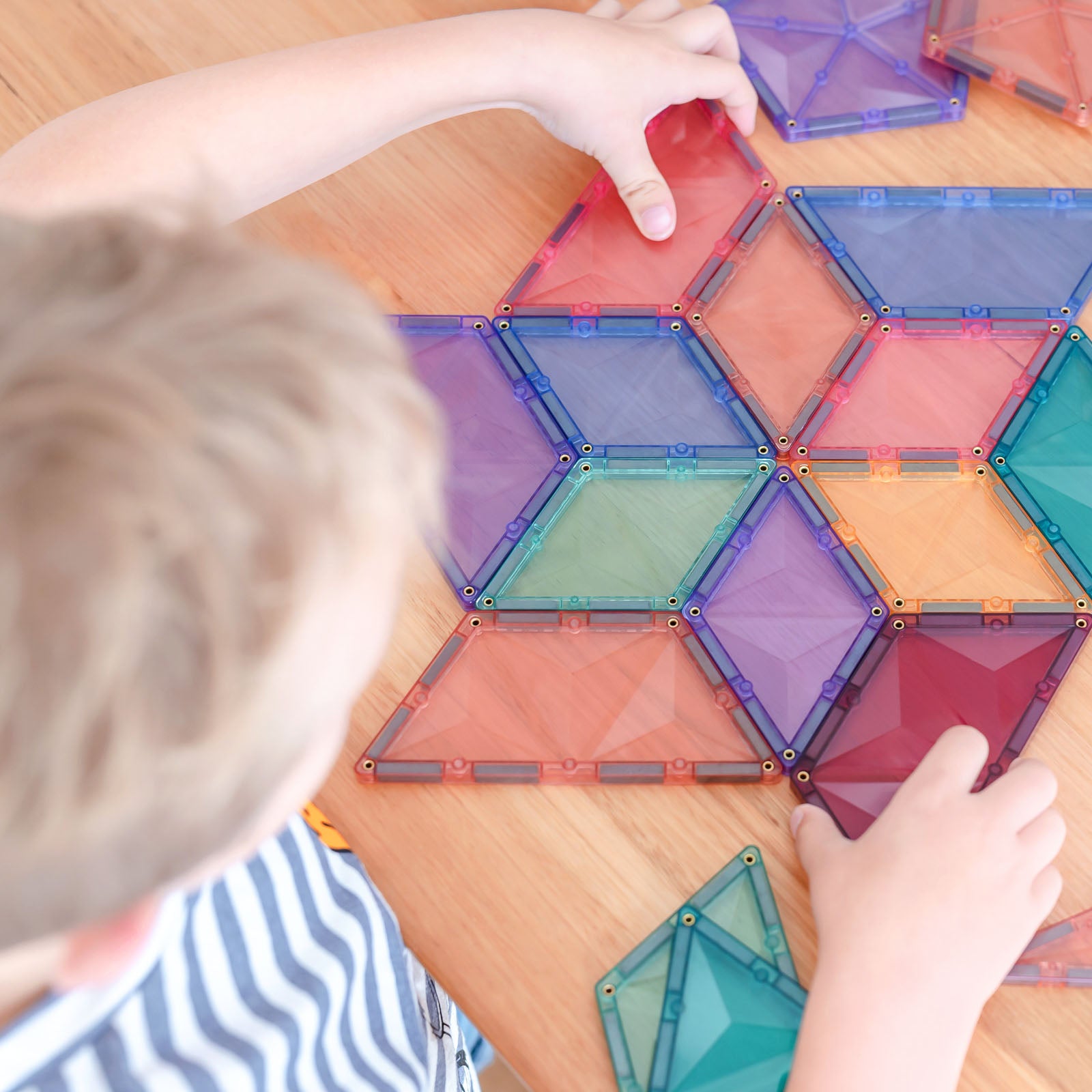 Magnetic Tiles Pastel Shape Expansion Pack - 48 Pieces