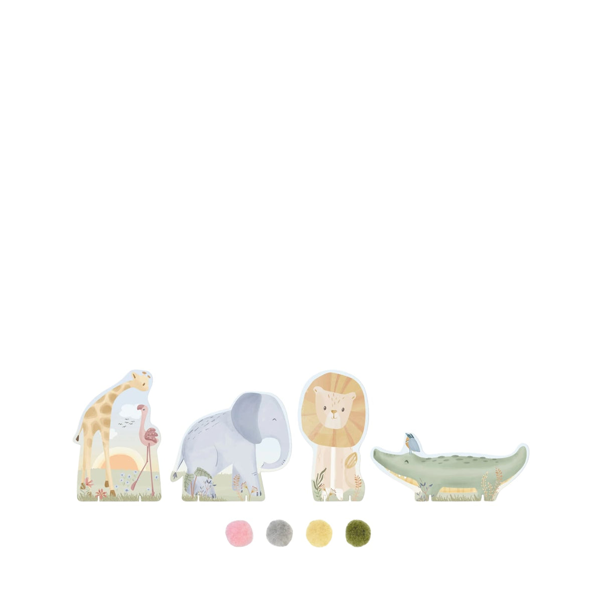Pom Pom Cards - Safari Friends