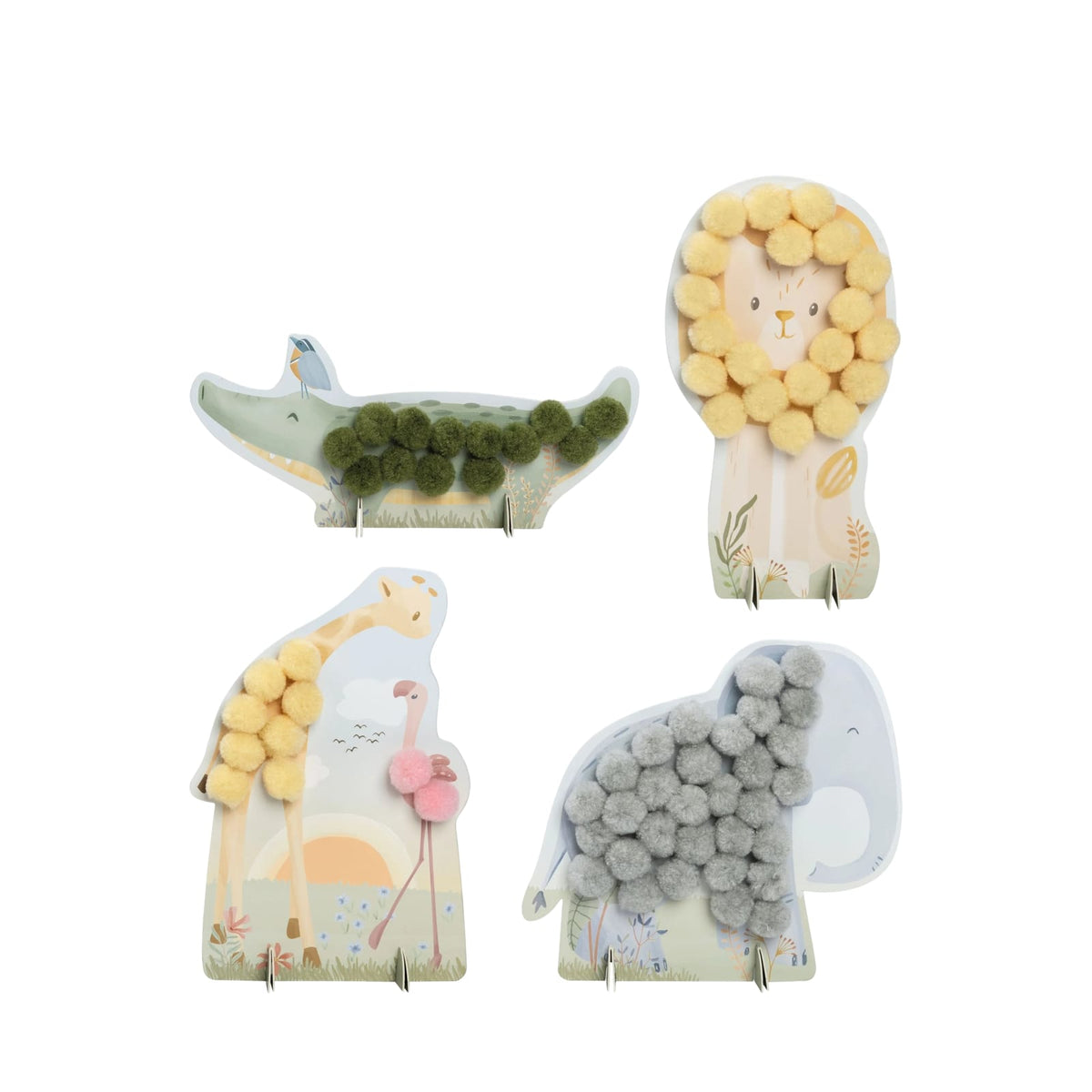 Pom Pom Cards - Safari Friends