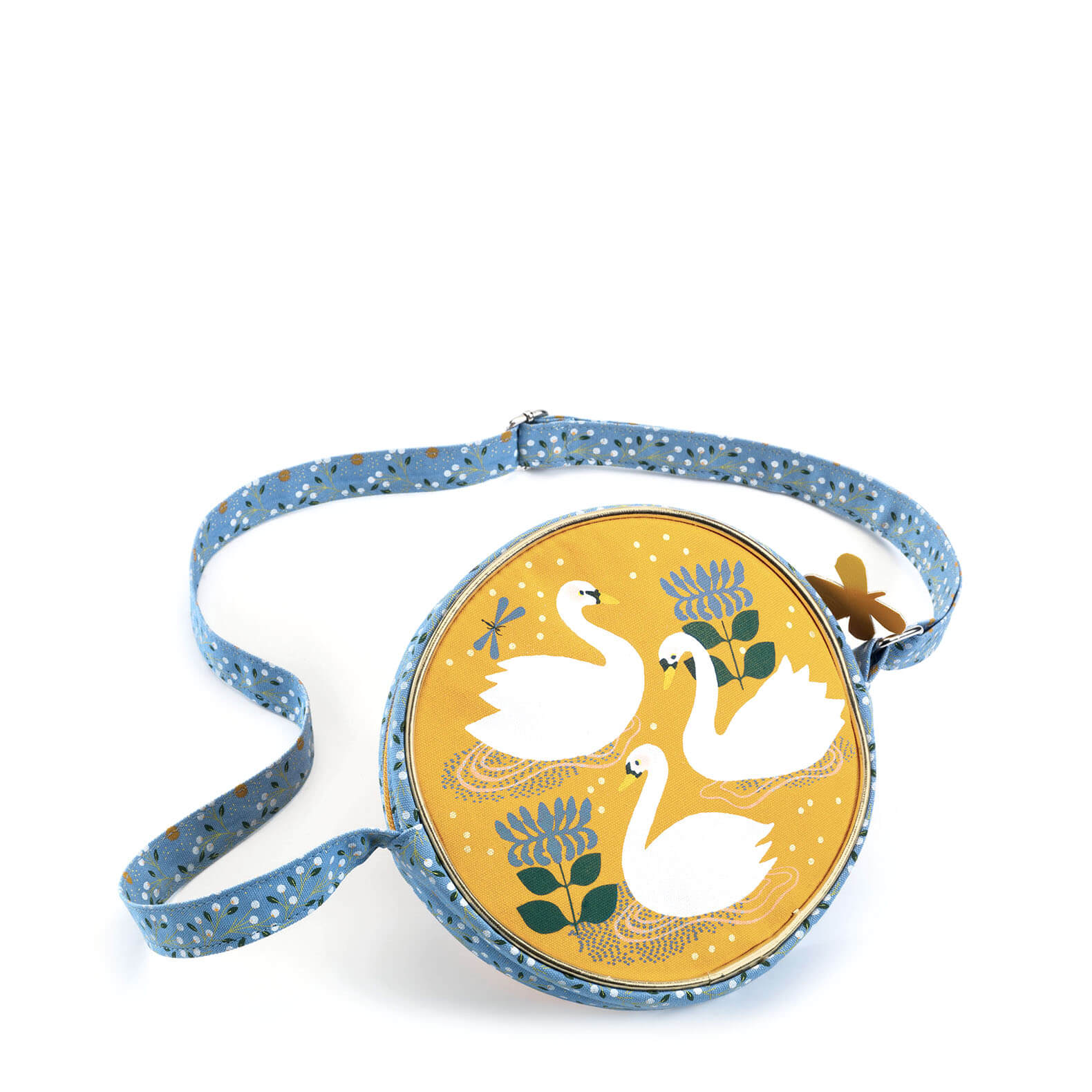 Round Handbag - Swans