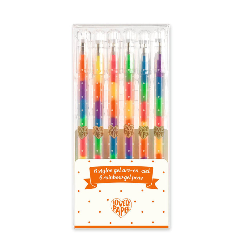 6 Rainbow Gel Pens