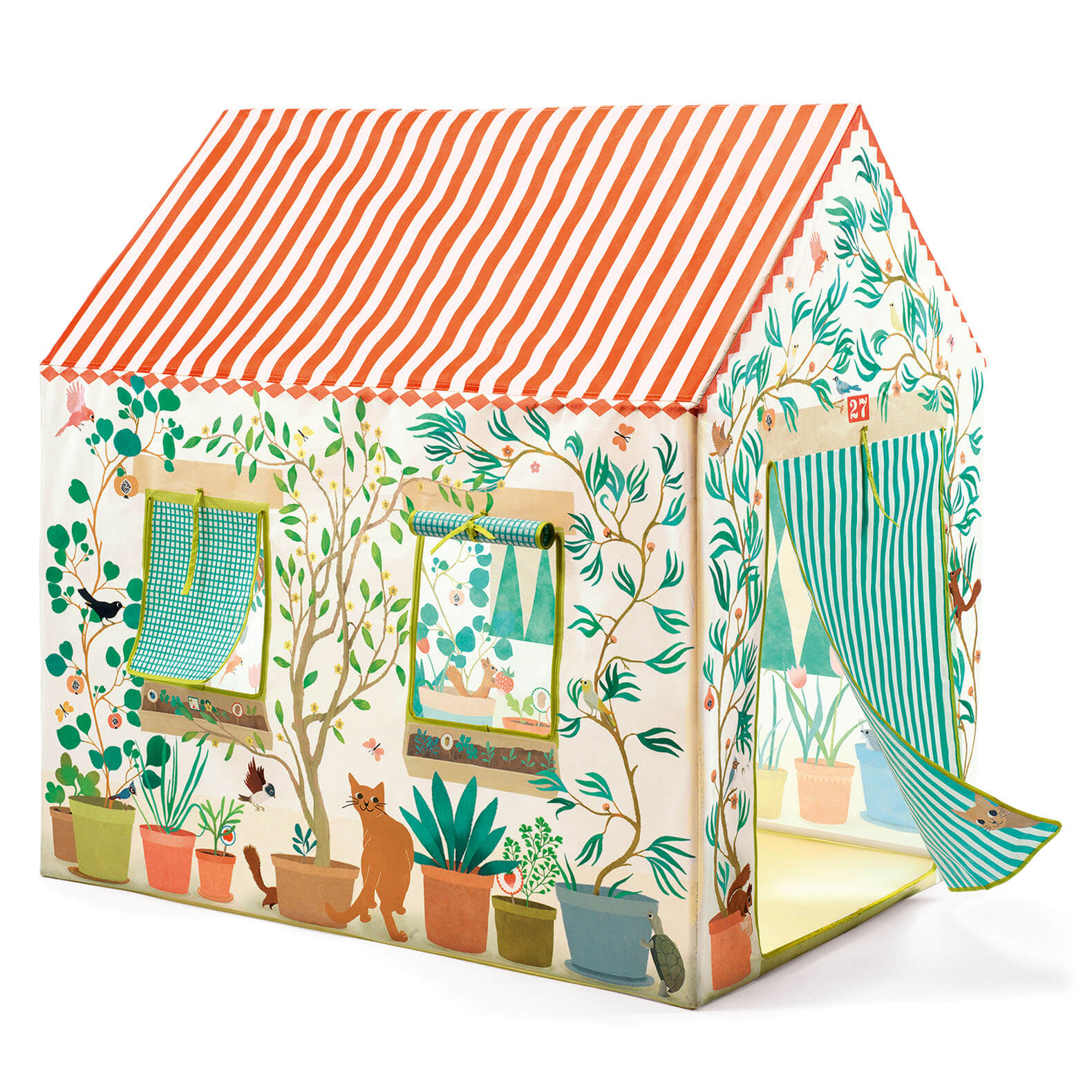 Djeco T&G Crazy Motors - Macchinina Passeggino Lion Safari - Giocattolo In Legno Per Bambini, Design Colorato E Resistente