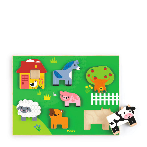 Wooden Puzzle Board - Farm Story
