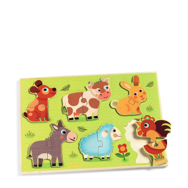 Wooden Puzzle Board - Coucou Cow