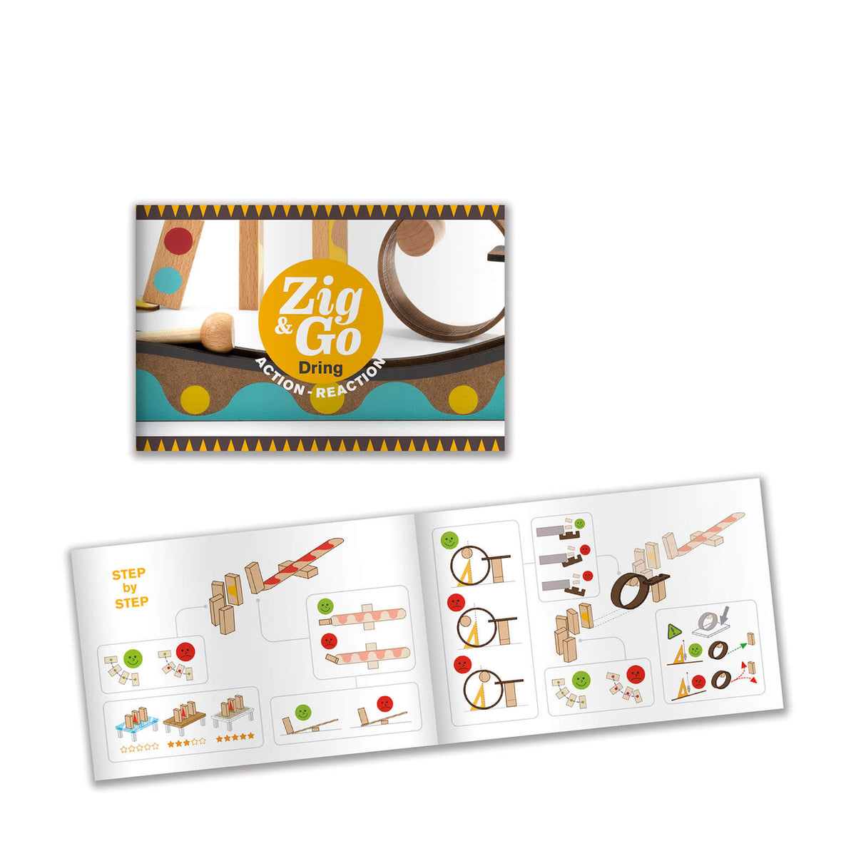 Djeco Zig and Go Construction Game - Dring 25 Pieces